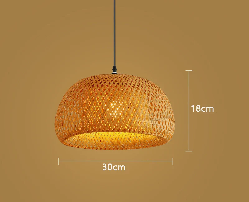 Handwoven Bamboo Rattan Pendant Lamp – Natural Wicker LED Hanging Light E27 - Image 11