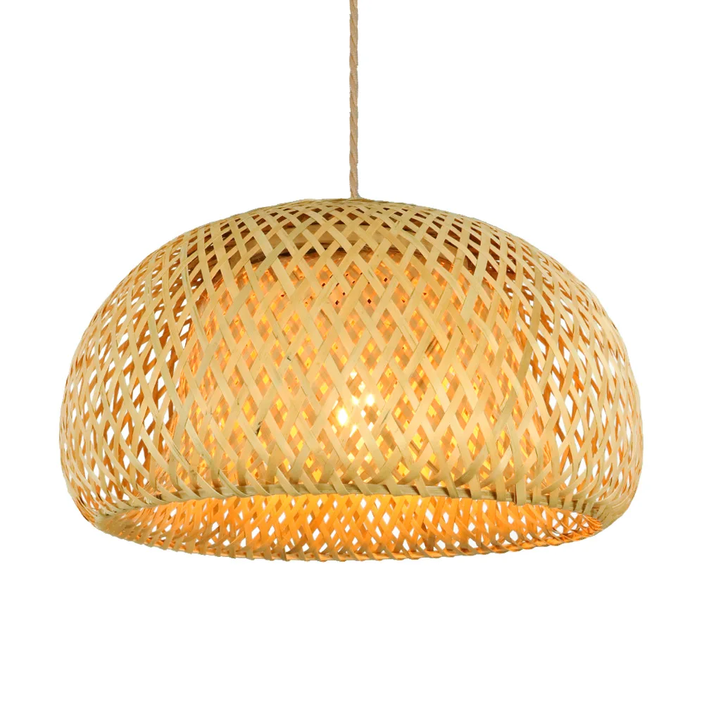Handwoven Bamboo Rattan Pendant Lamp – Natural Wicker LED Hanging Light E27 - Image 6