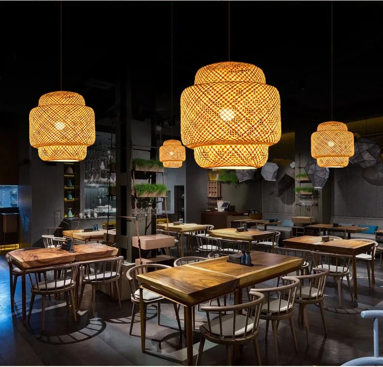 Handwoven Bamboo Rattan Pendant Lamp – Natural Wicker LED Hanging Light E27 - Image 7