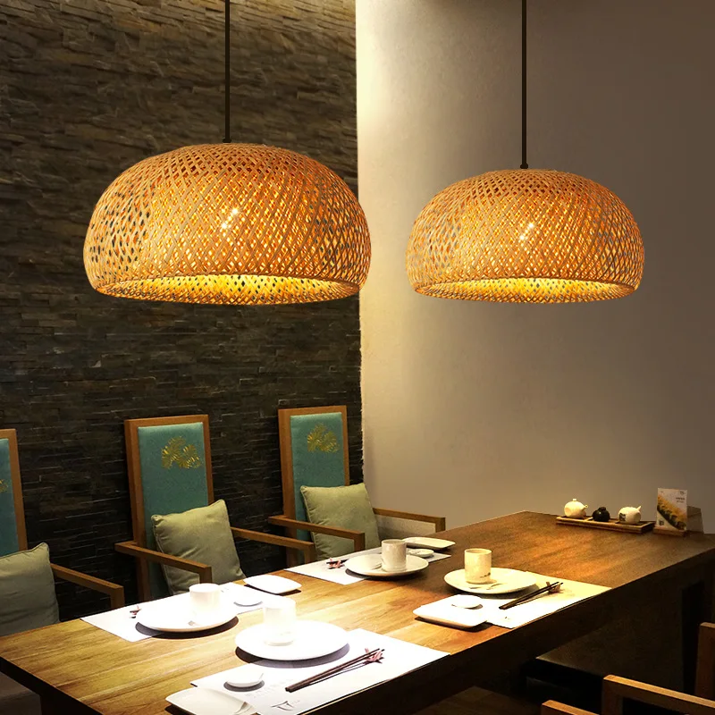 Handwoven Chinese Bamboo Pendant Lamp – Woven Hanging Light for Restaurant & Home - Image 5