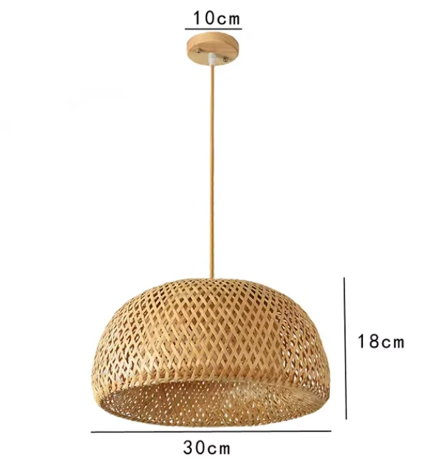Handwoven Chinese Bamboo Pendant Lamp – Woven Hanging Light for Restaurant & Home - Image 8