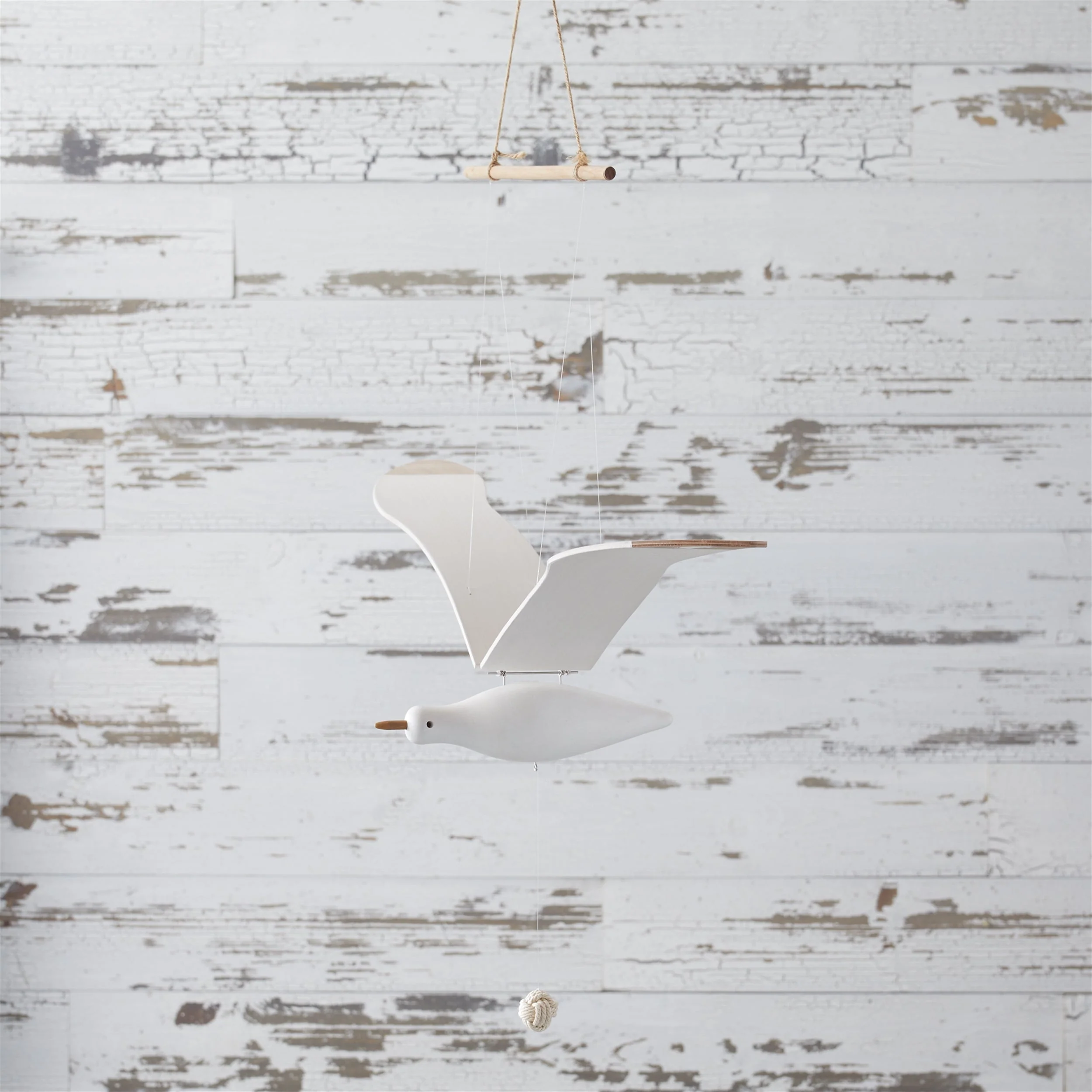Hanging Wood Sea Bird Décor 37"h - Image 3