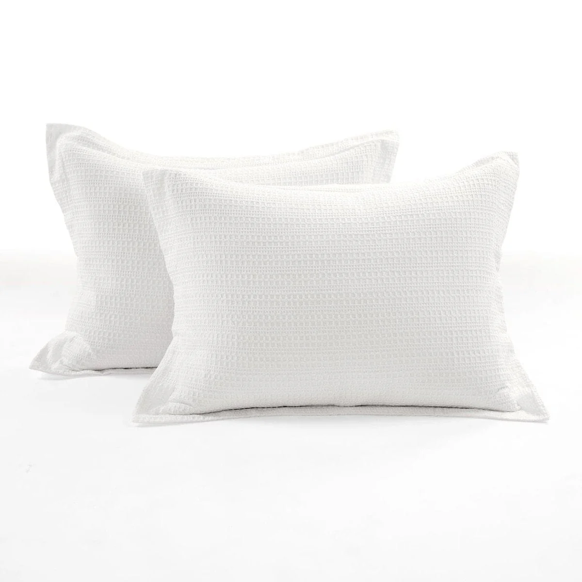 Haniya Solid Waffle Woven Cotton Textured Comforter Set - Image 14