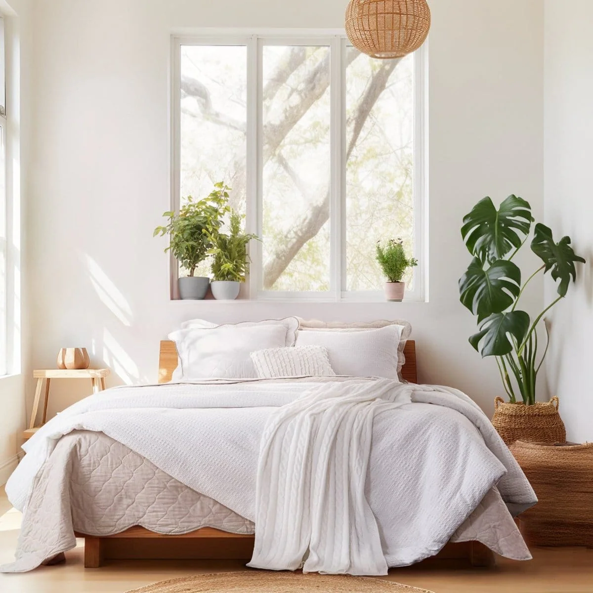 Haniya Solid Waffle Woven Cotton Textured Comforter Set - Image 16