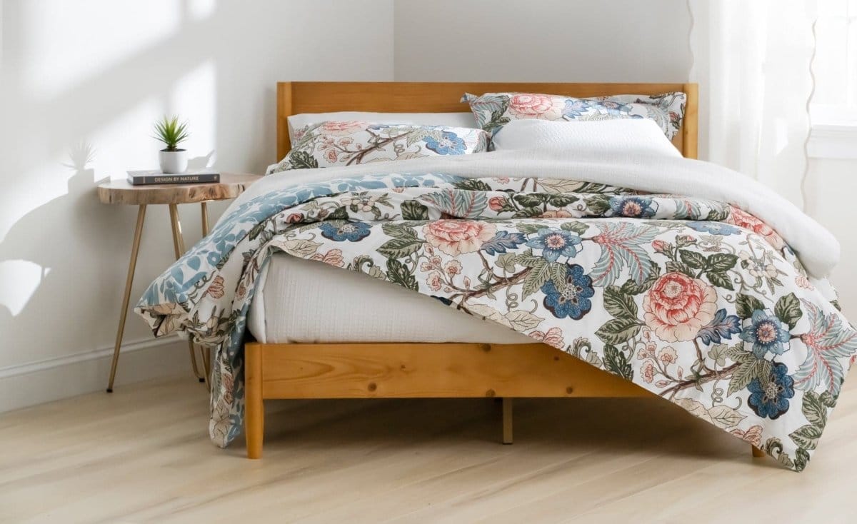 Haniya Solid Waffle Woven Cotton Textured Comforter Set - Image 19