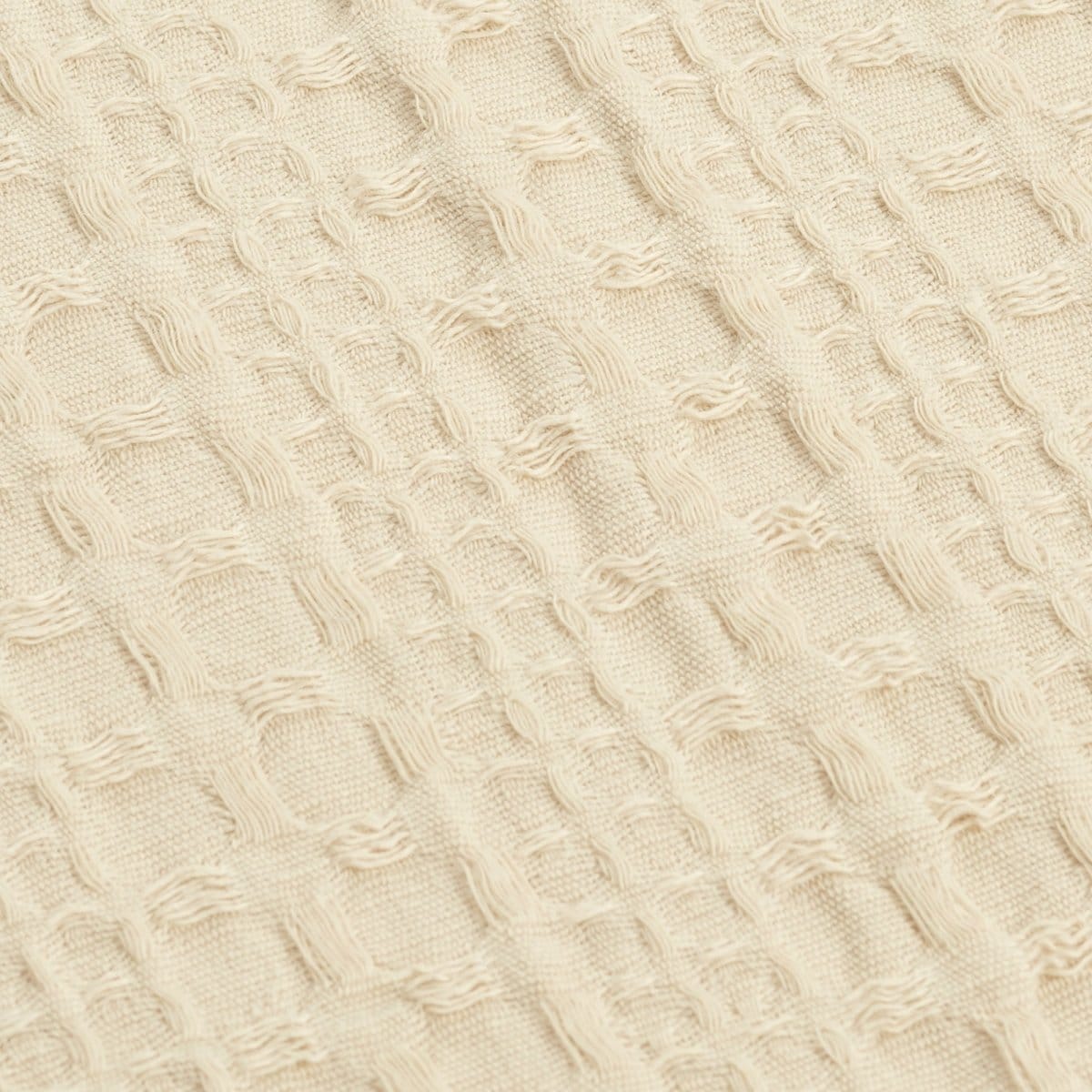 Haniya Solid Waffle Woven Cotton Textured Duvet Cover Set - Image 6