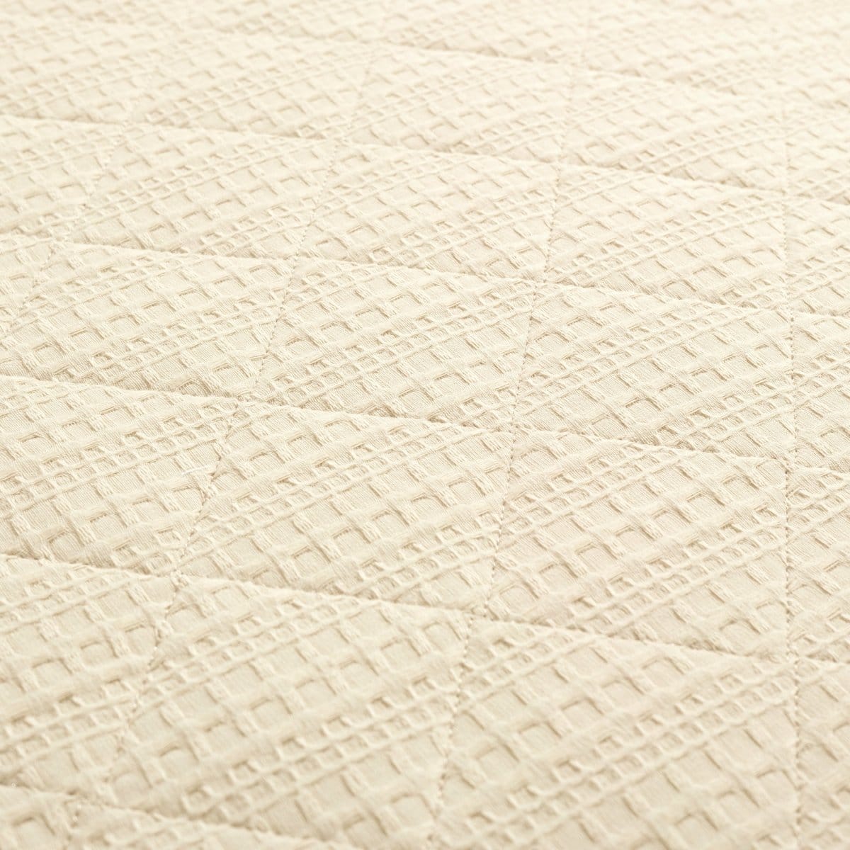 Haniya Solid Waffle Woven Cotton Textured Quilt Set - Image 6