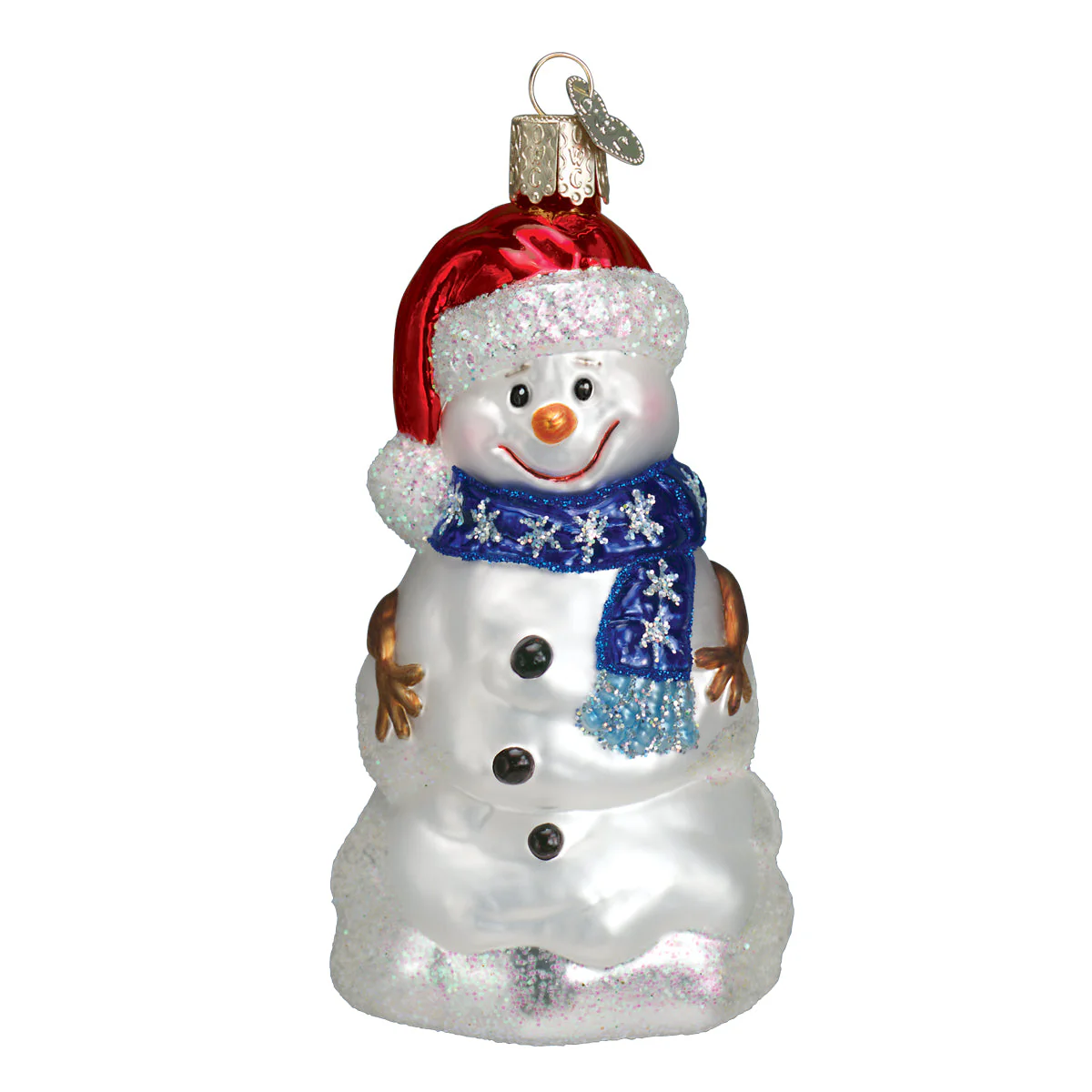 Happy Snowman Ornament 4.25x2x2 by Old World Christmas - Image 3