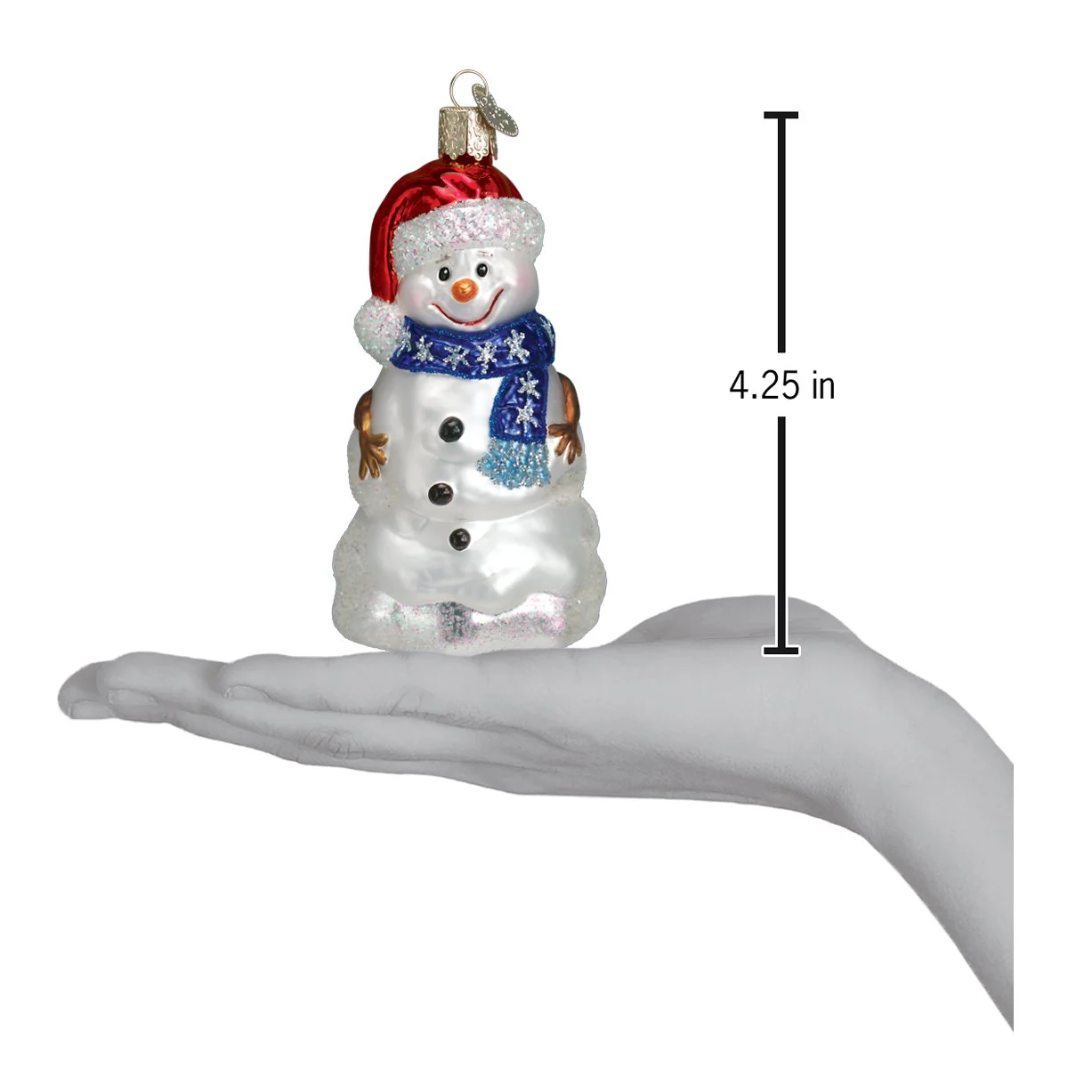 Happy Snowman Ornament 4.25x2x2 by Old World Christmas - Image 4