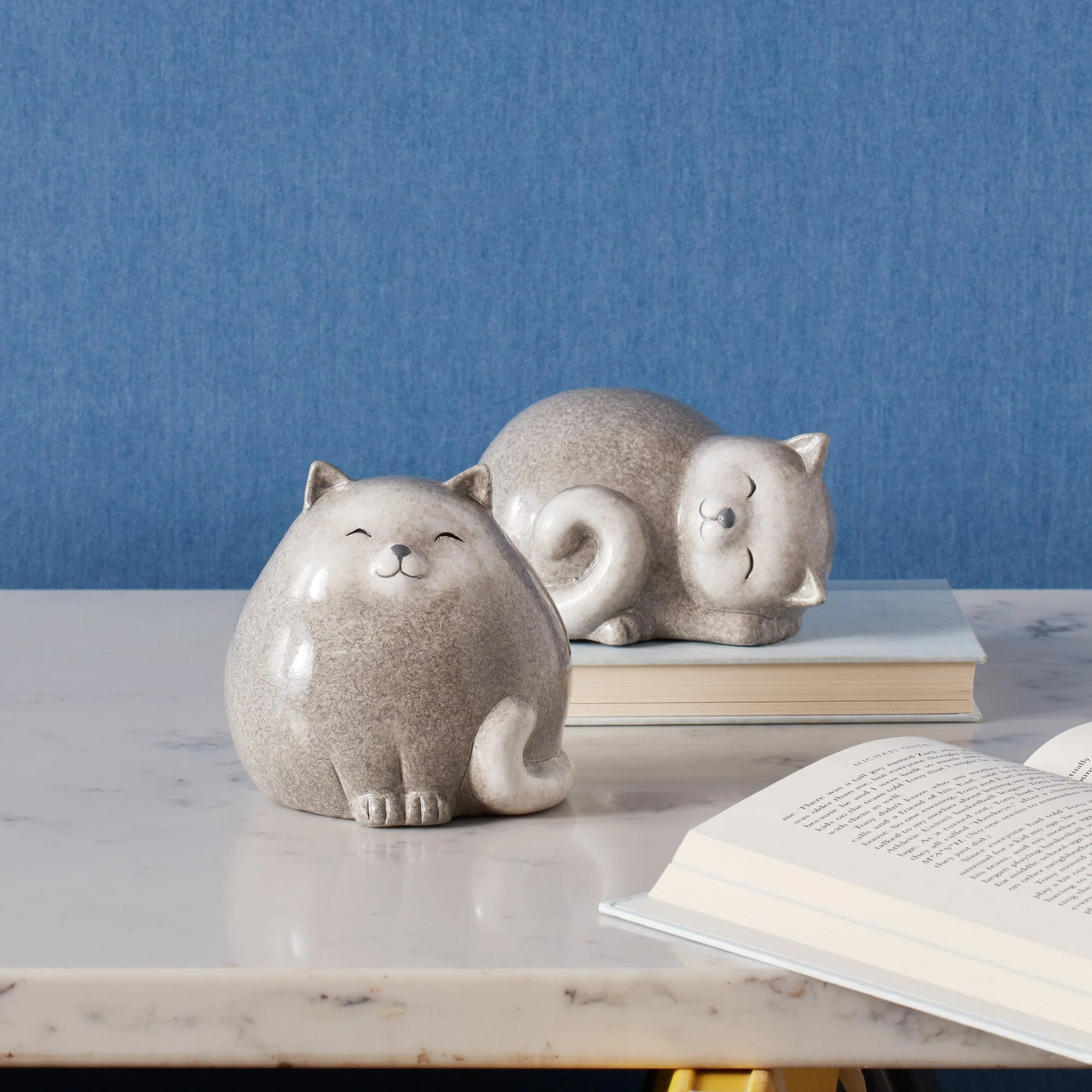 Happy terra cotta cat shelf sitter (set of 4) - Image 3