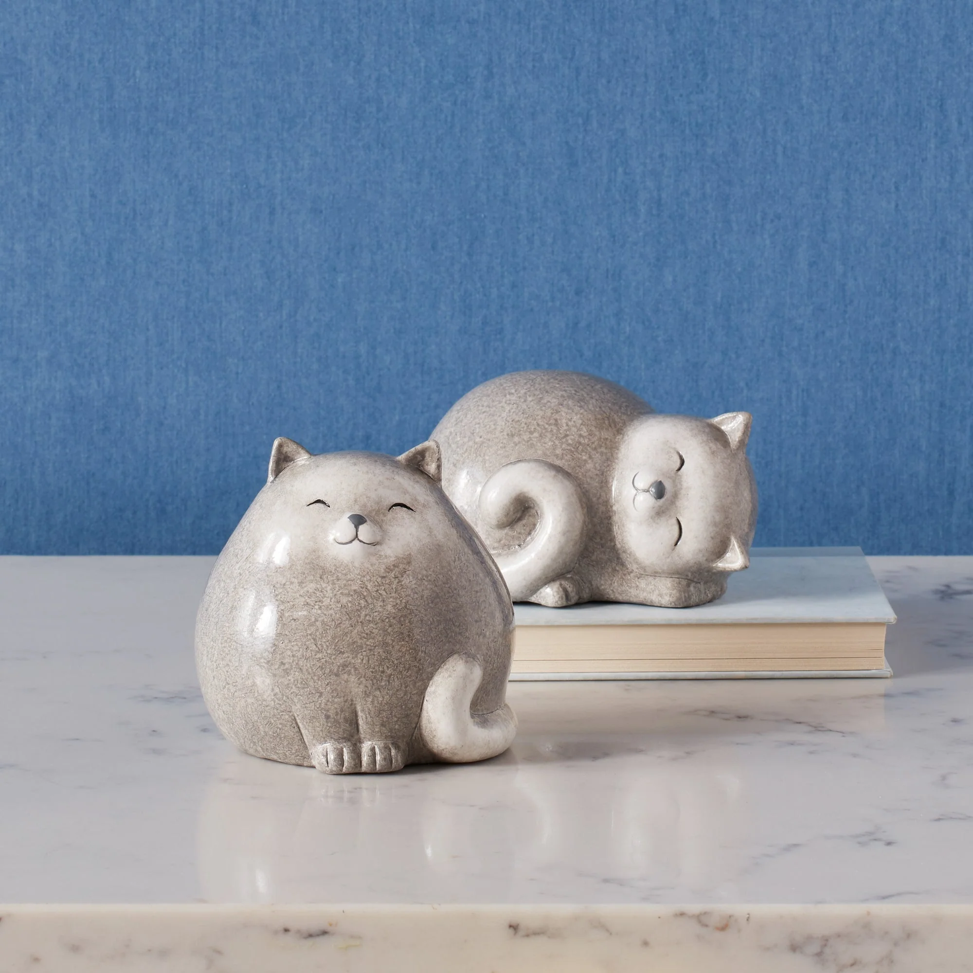 Happy terra cotta cat shelf sitter (set of 4) - Image 4