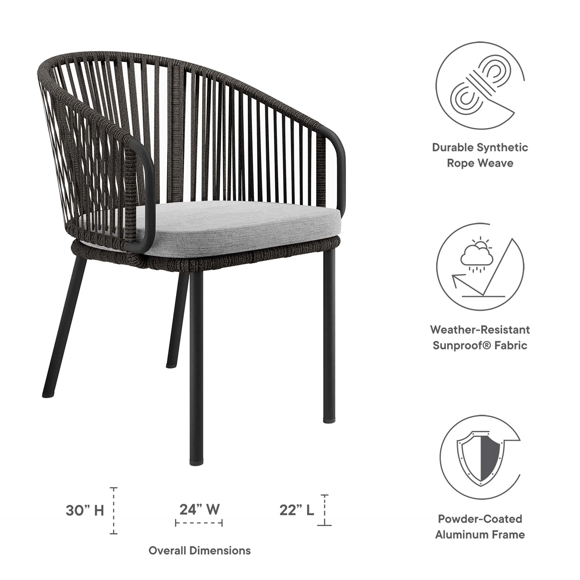Harbor Outdoor Patio Armchair by Modway - Image 2