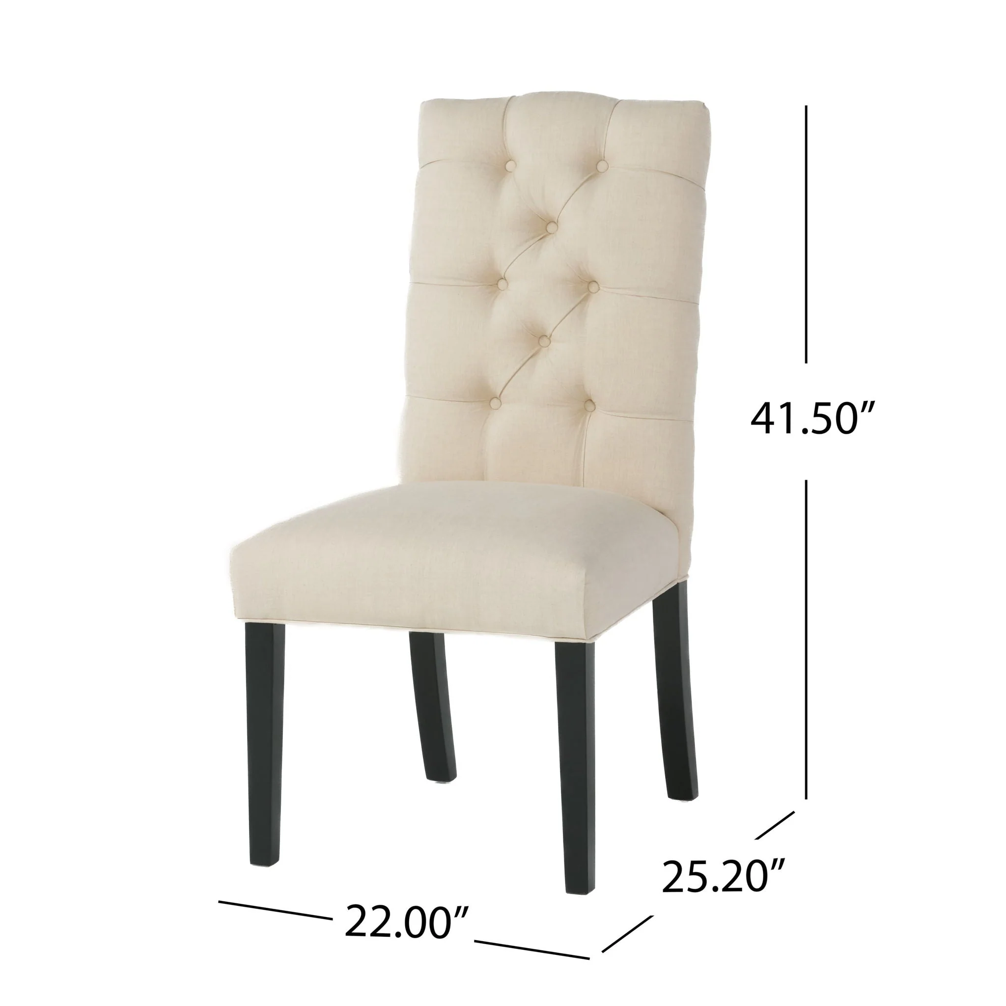 Harding - Tufted Dining Chair (Set of 2) - Natural - Image 2