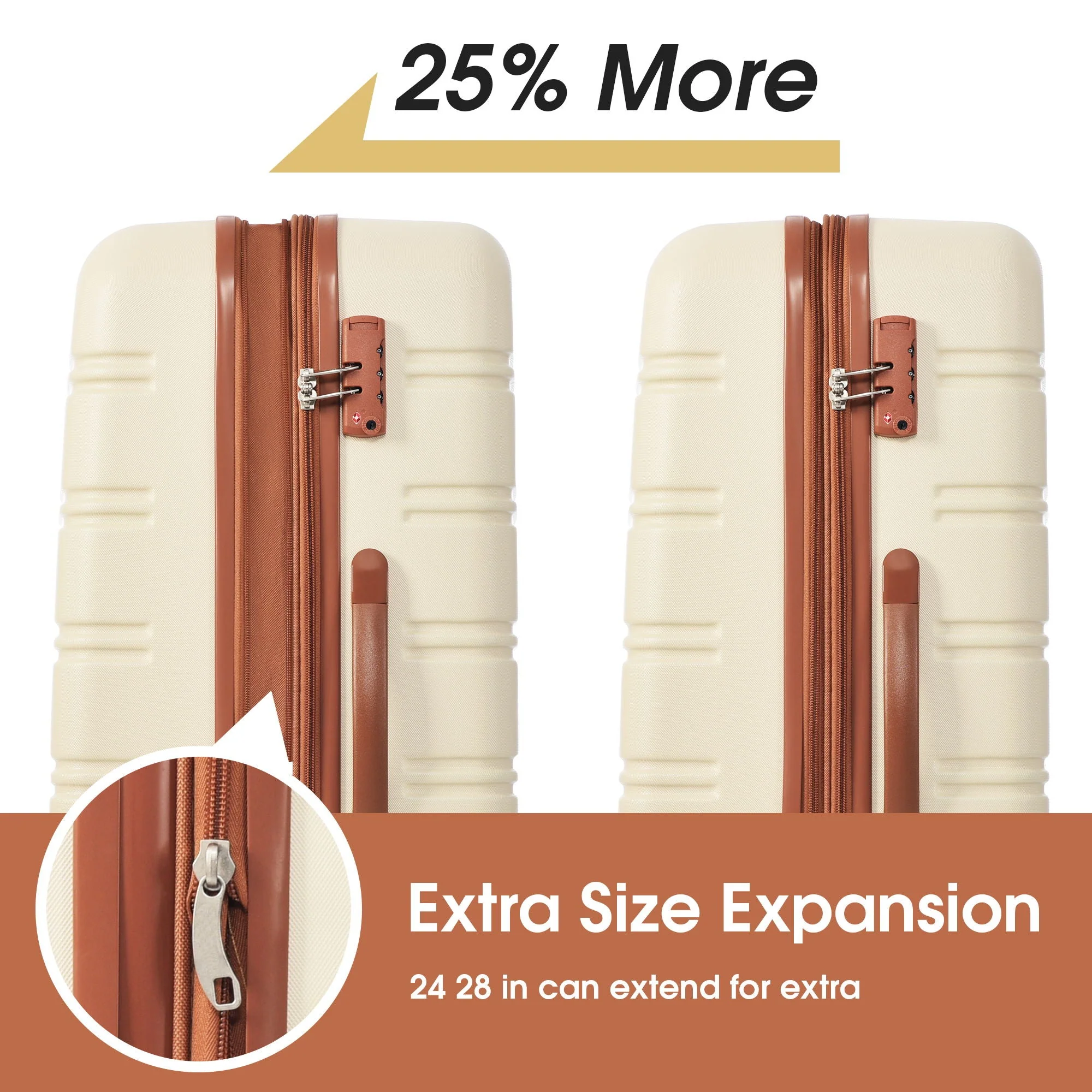 Hardshell Luggage Sets 2 Pieces with Spinner Suitcase and TSA Lock - Image 2