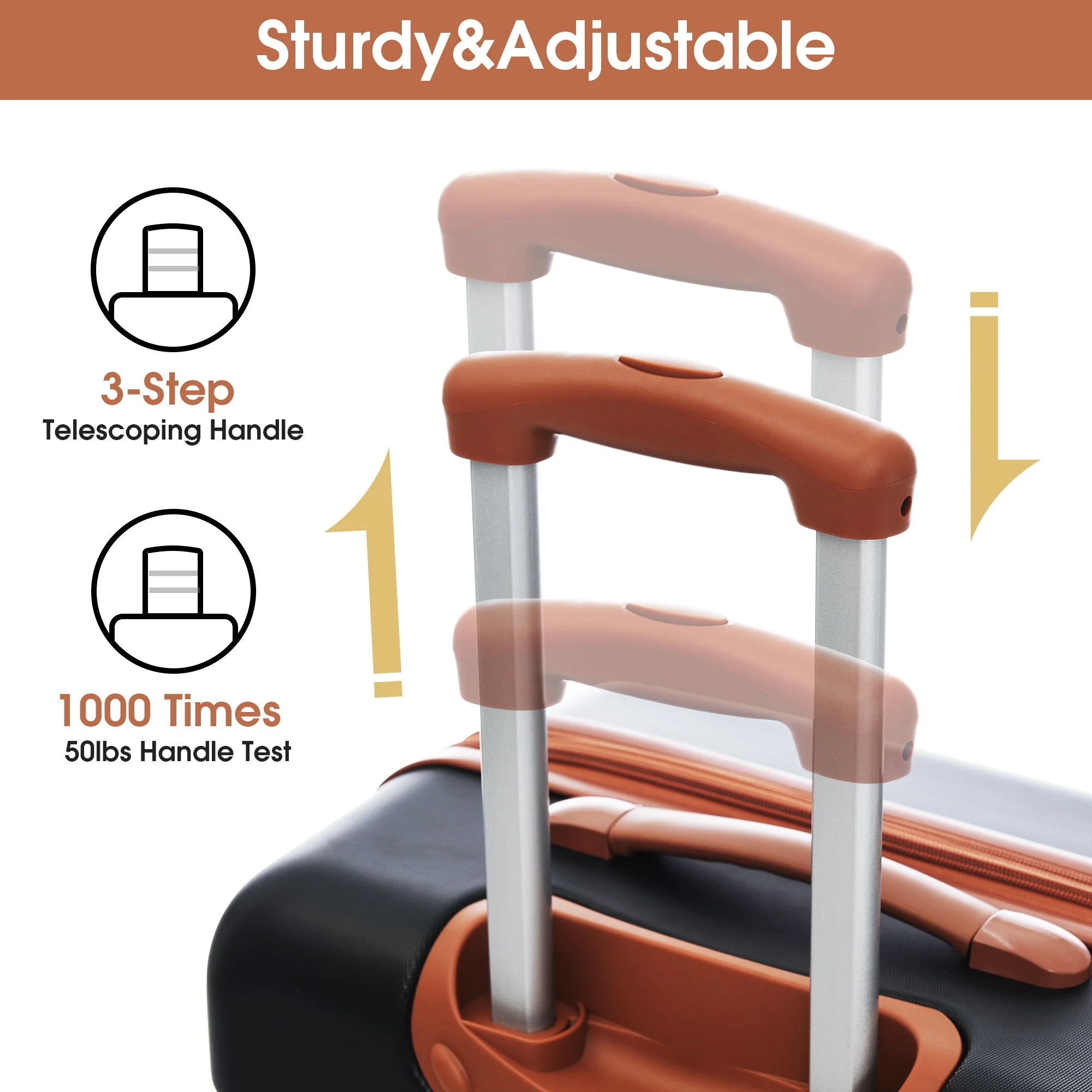 Hardshell Luggage Sets 2 Pieces with Spinner Suitcase and TSA Lock - Image 6