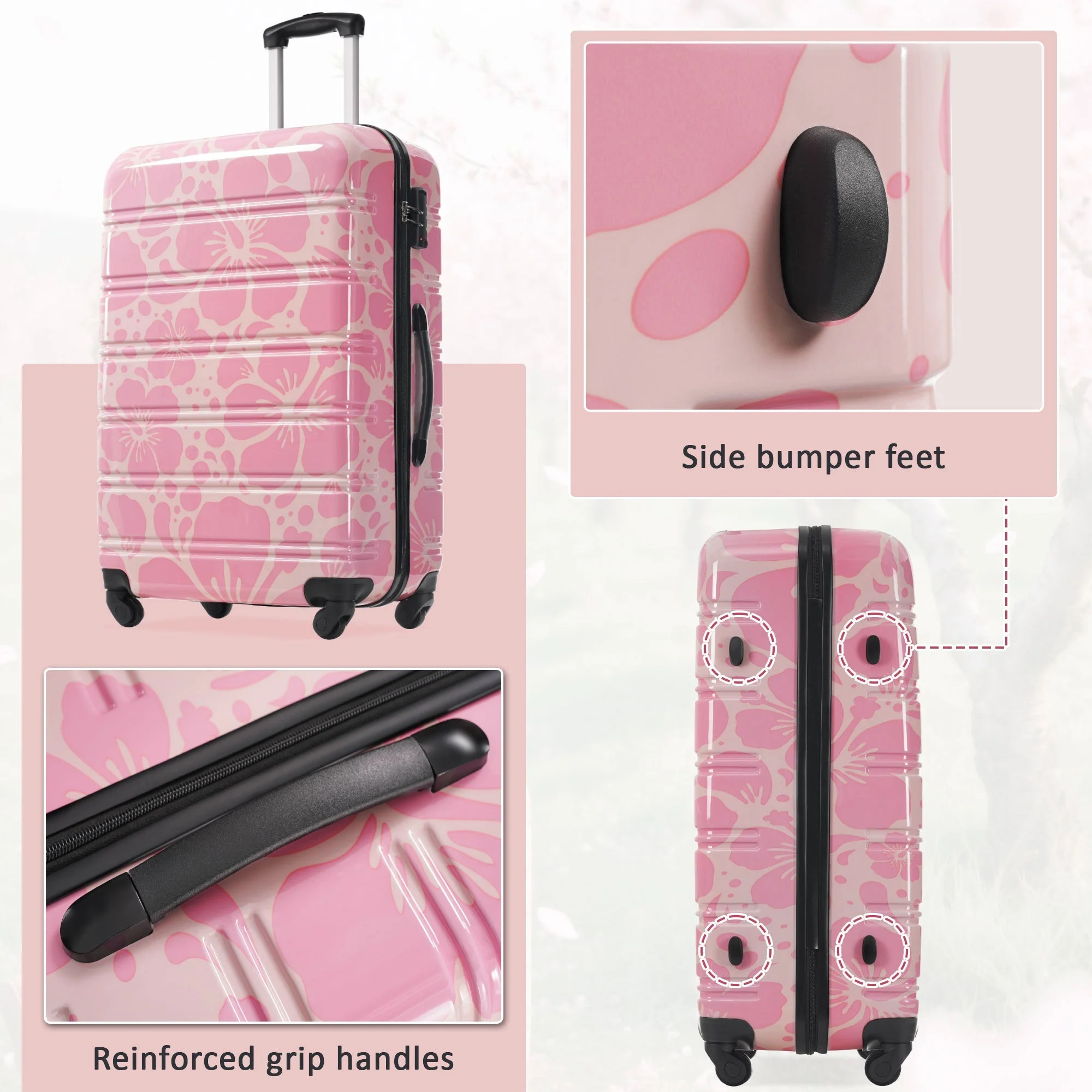 Hardshell Luggage Sets 3 Pcs Spinner Suitcase with TSA Lock - Image 7