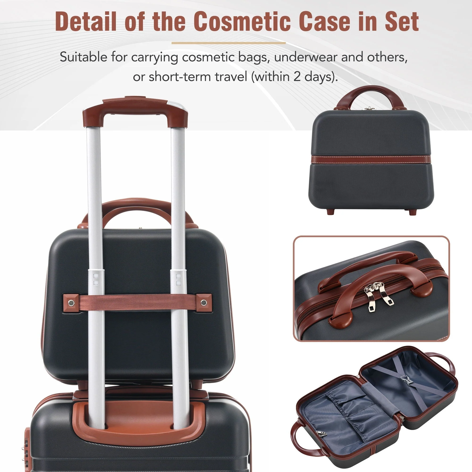 Hardshell Luggage Sets 4 Pieces 20" / 24" / 28" and Cosmetic Case - Image 24