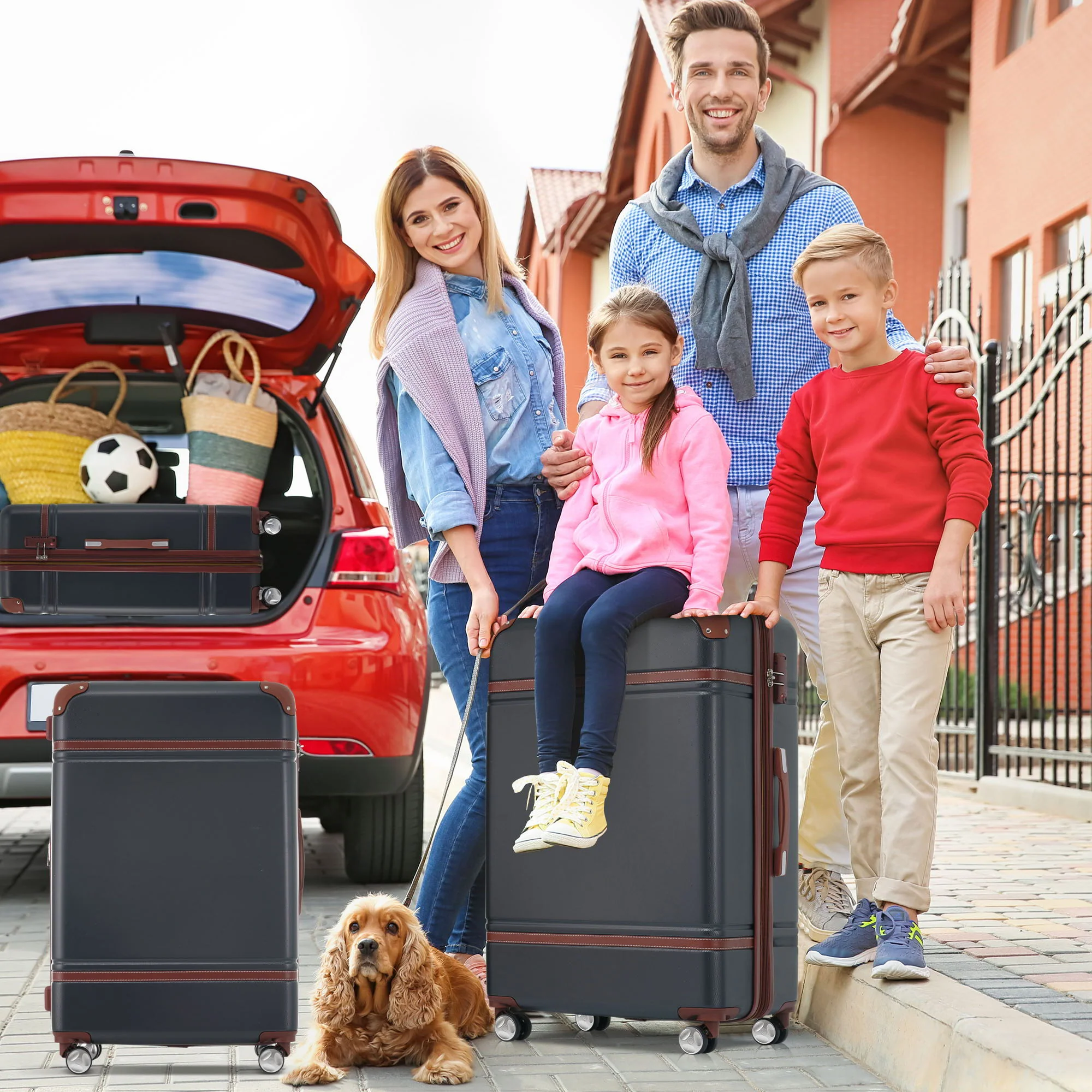 Hardshell Luggage Sets 4 Pieces 20" / 24" / 28" and Cosmetic Case - Image 5