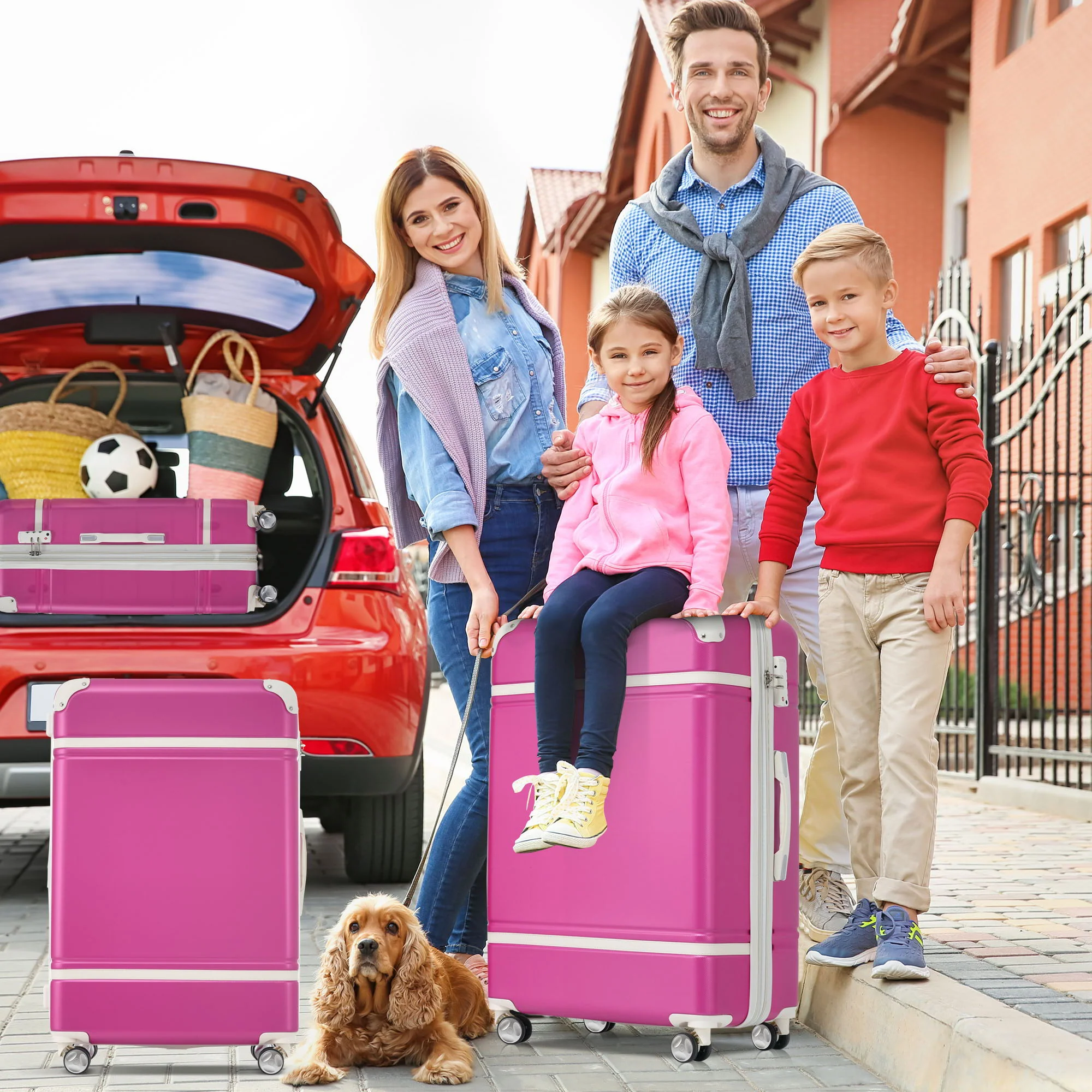 Hardshell Luggage Sets 4 Pieces 20" / 24" / 28" and Cosmetic Case - Image 9
