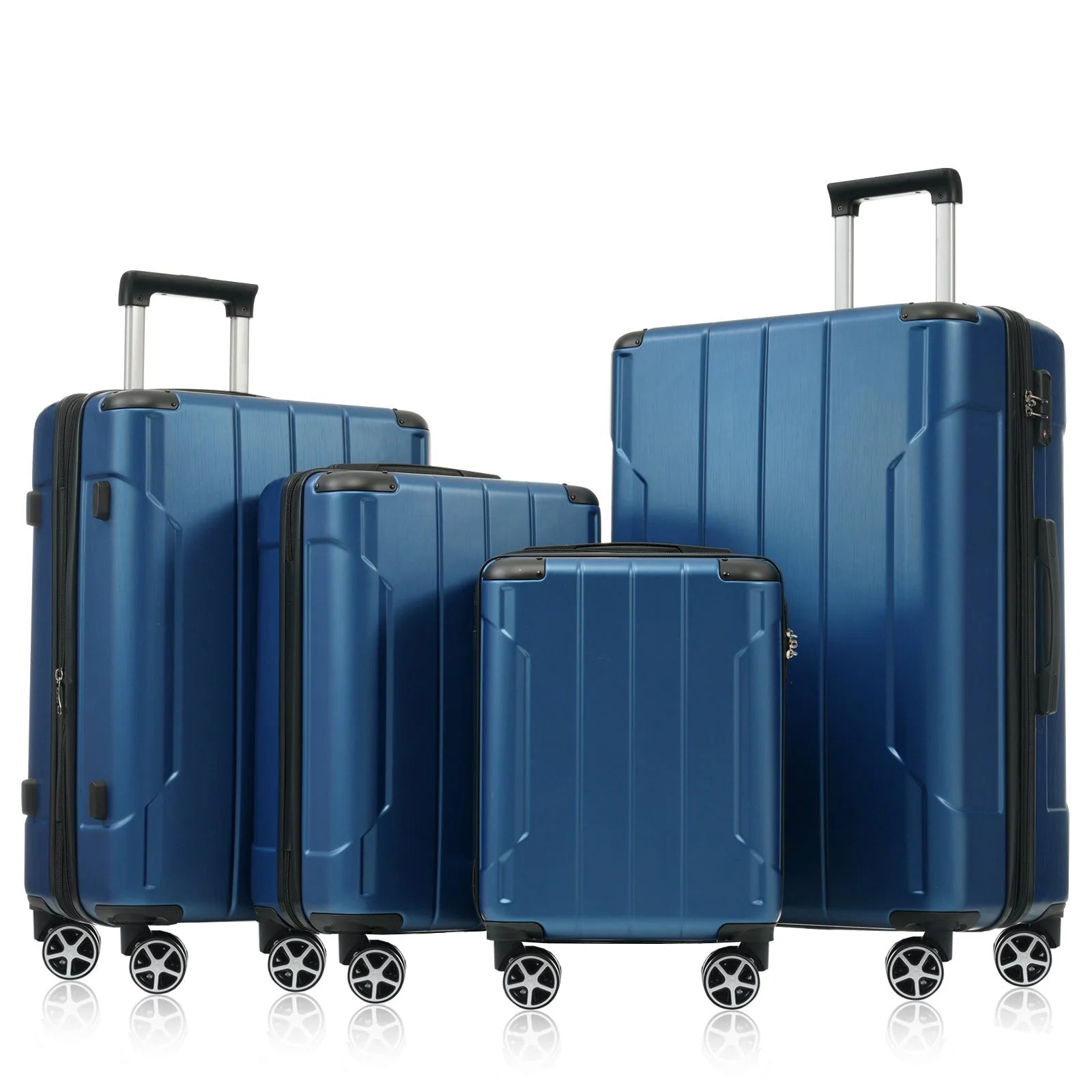 Hardshell Luggage Sets 6 Piece Suitcase Set Blue - Image 13