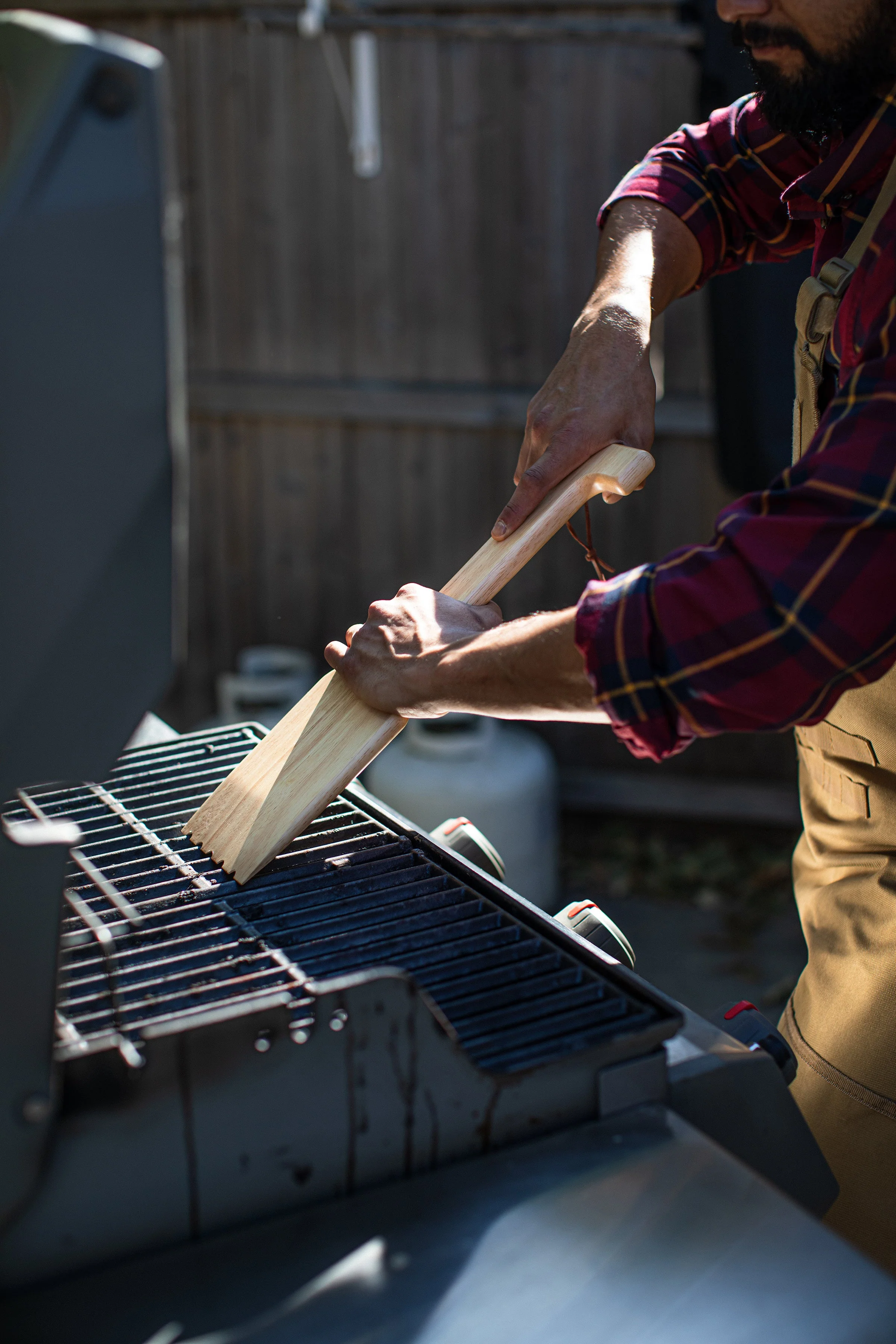 Hardwood BBQ Grill Scraper with Bottle Opener - Image 10