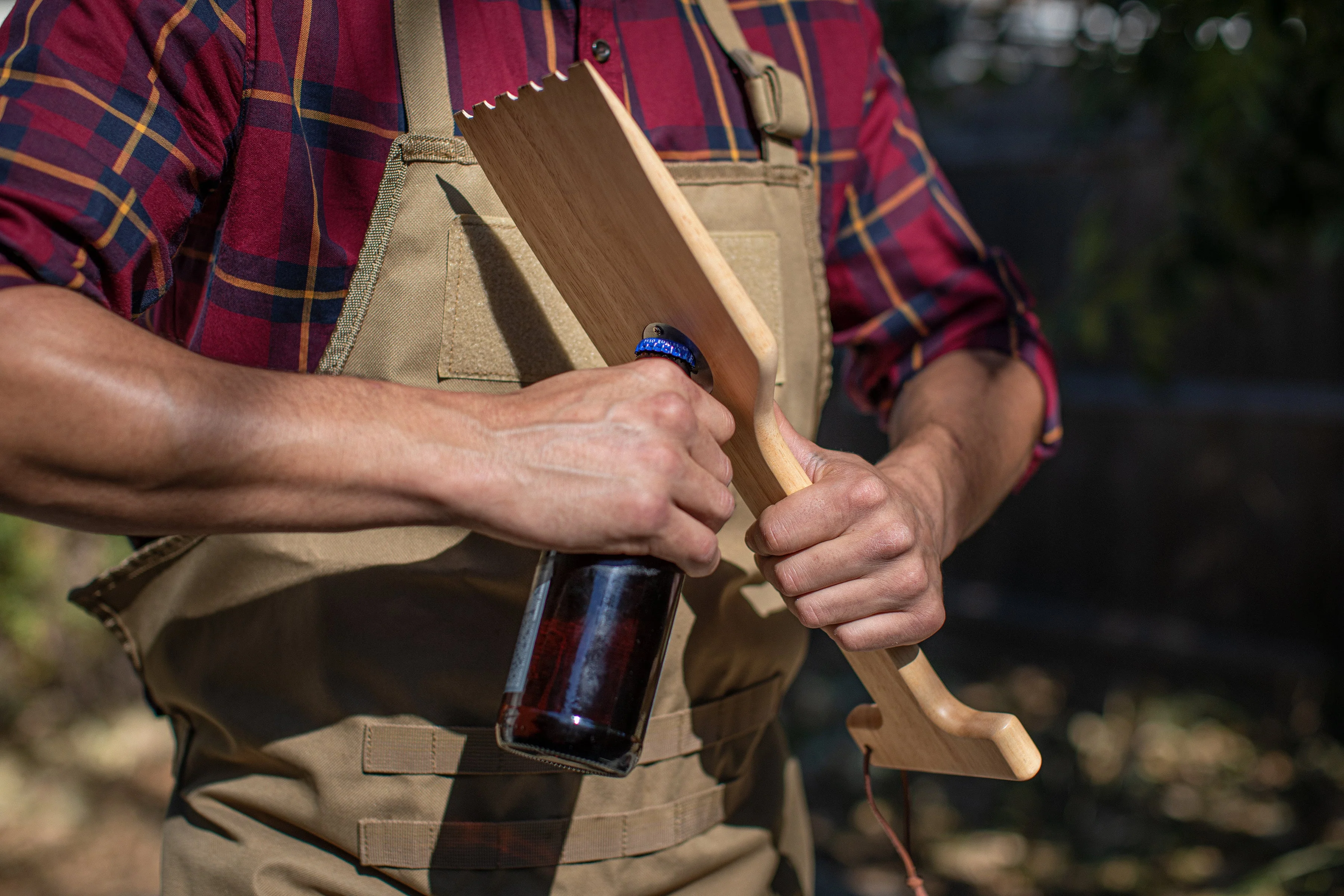 Hardwood BBQ Grill Scraper with Bottle Opener - Image 11