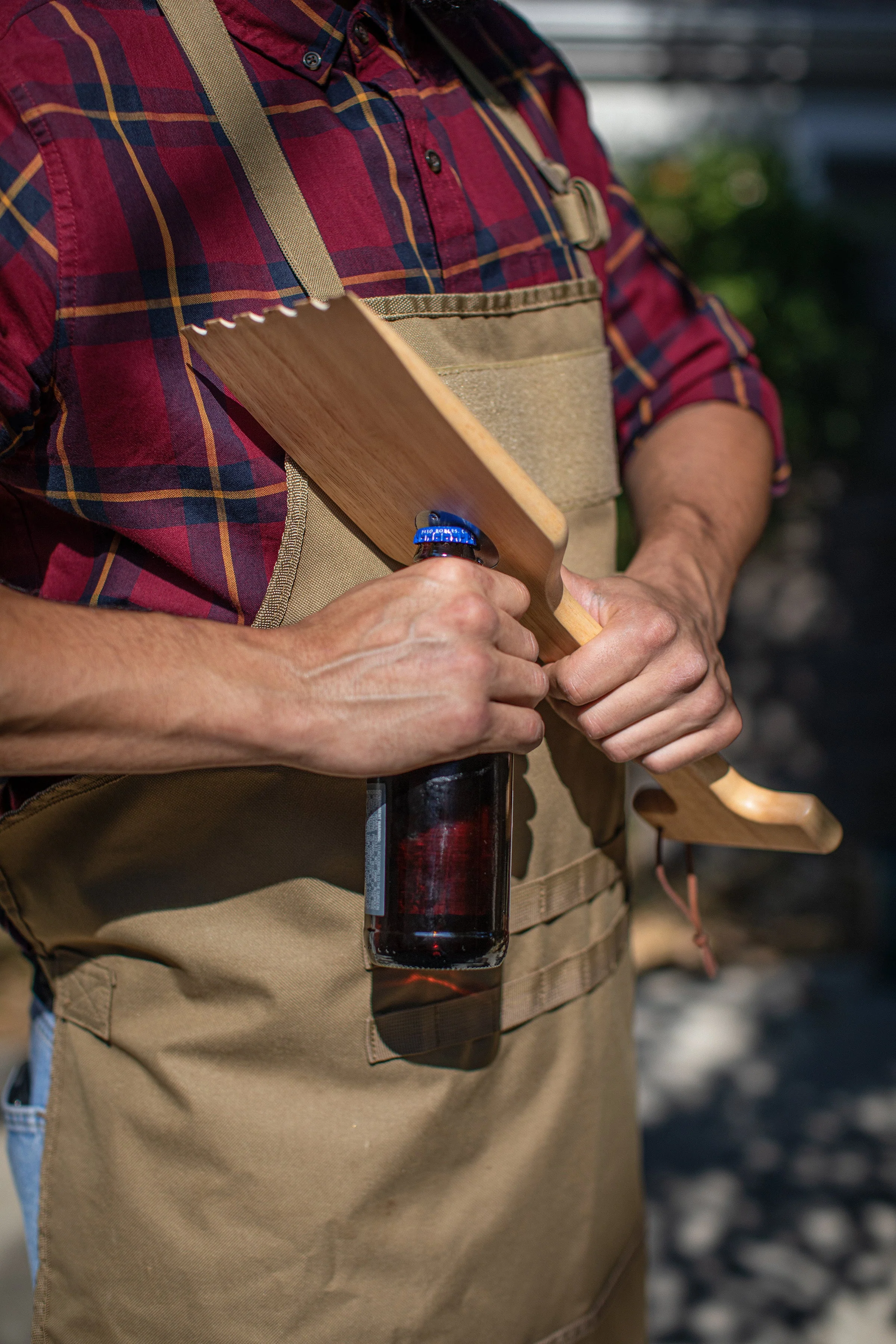 Hardwood BBQ Grill Scraper with Bottle Opener - Image 12