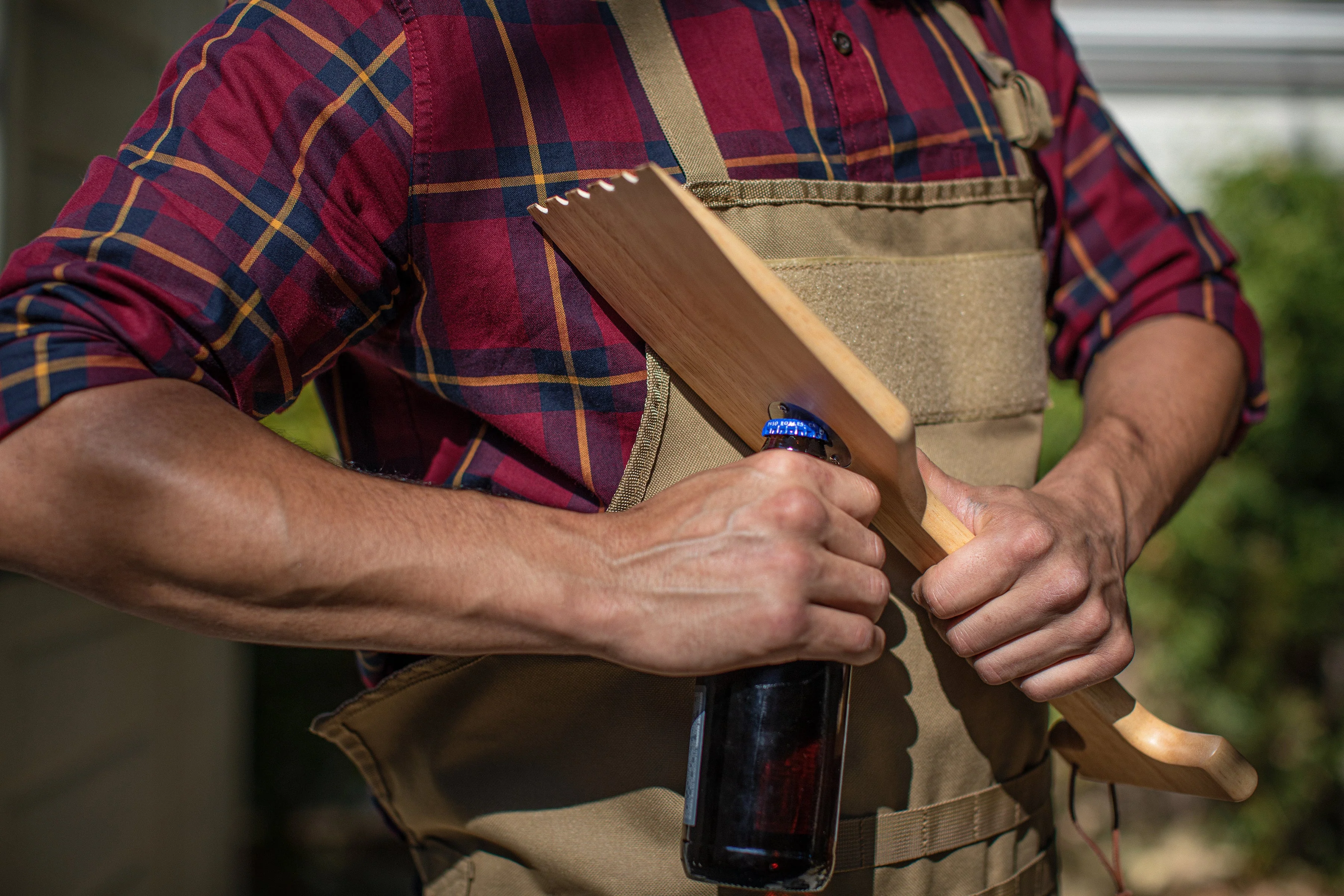 Hardwood BBQ Grill Scraper with Bottle Opener - Image 13
