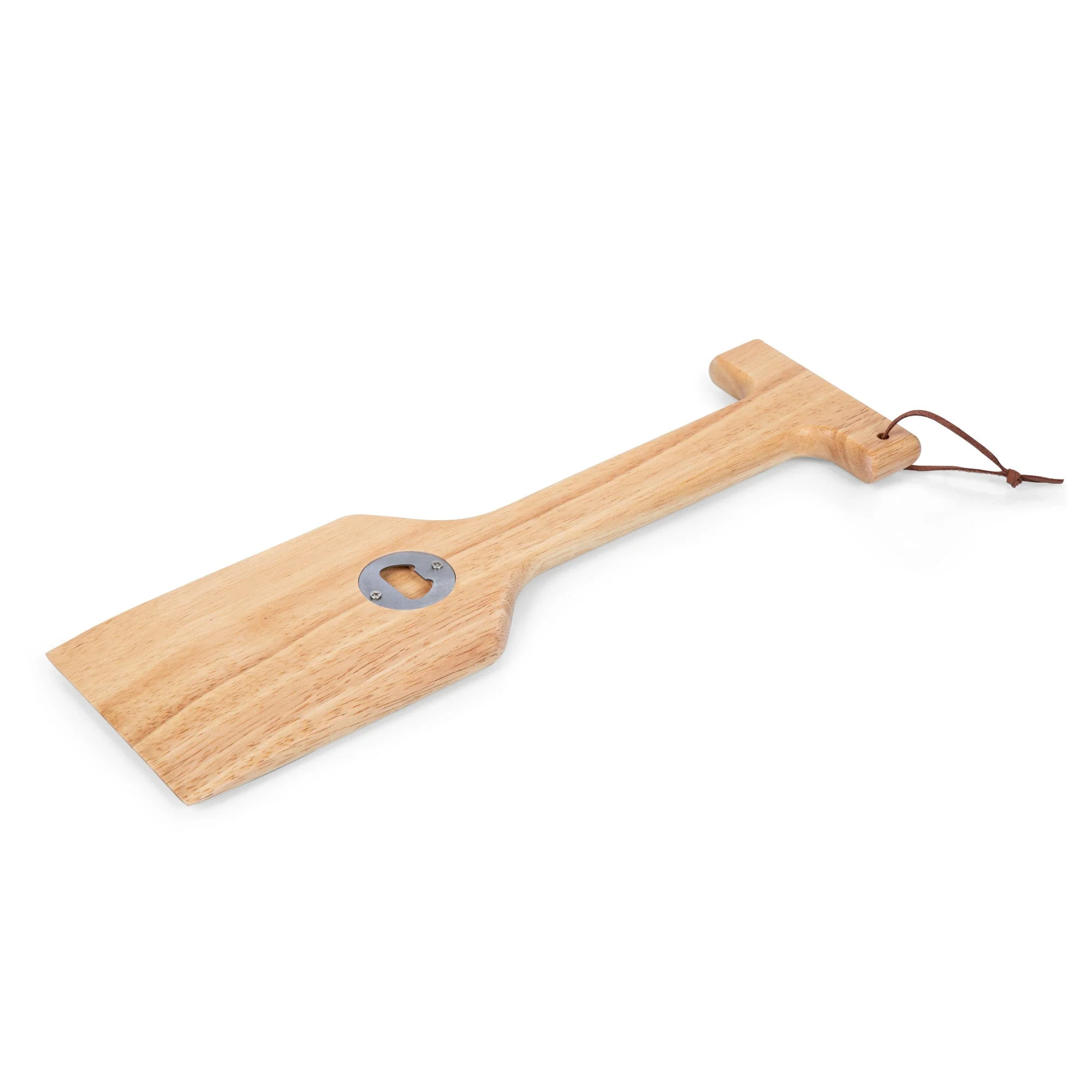 Hardwood BBQ Grill Scraper with Bottle Opener - Image 3