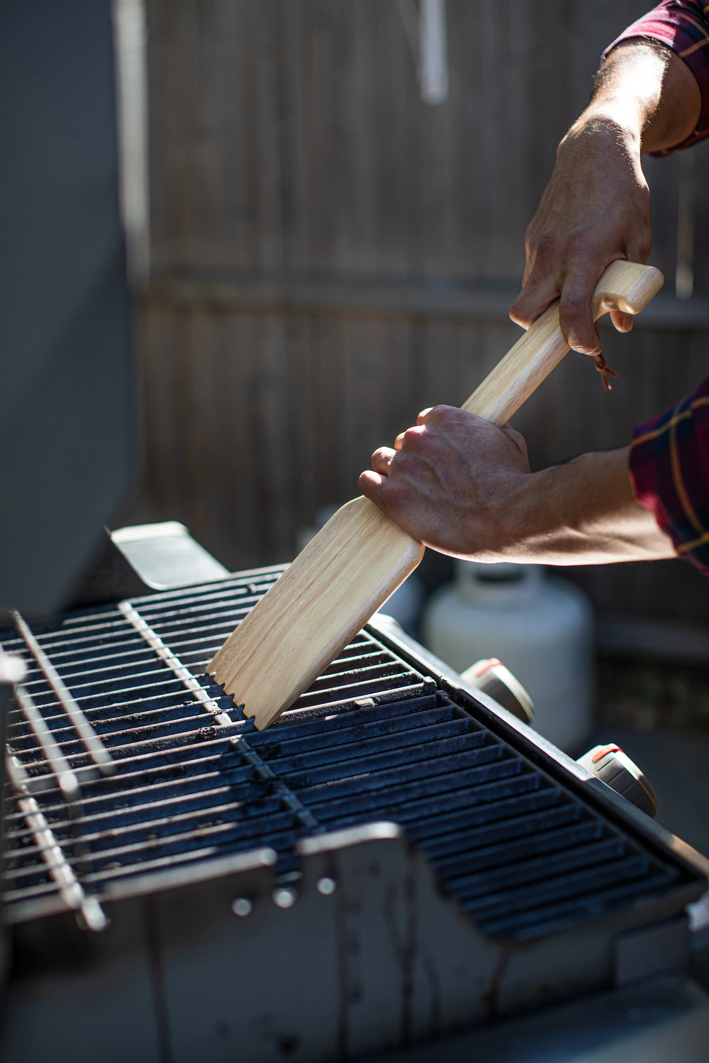 Hardwood BBQ Grill Scraper with Bottle Opener - Image 7