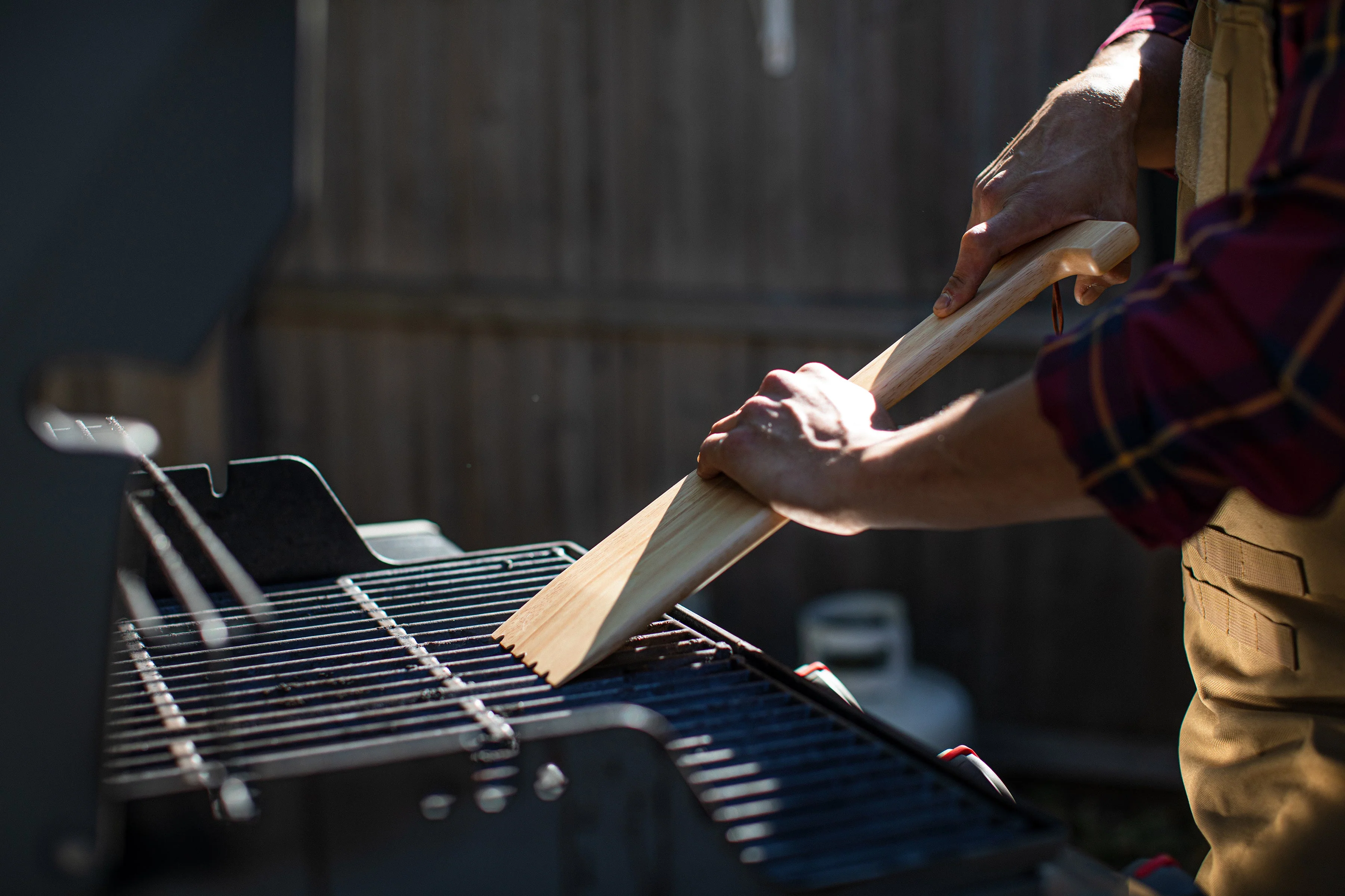 Hardwood BBQ Grill Scraper with Bottle Opener - Image 8