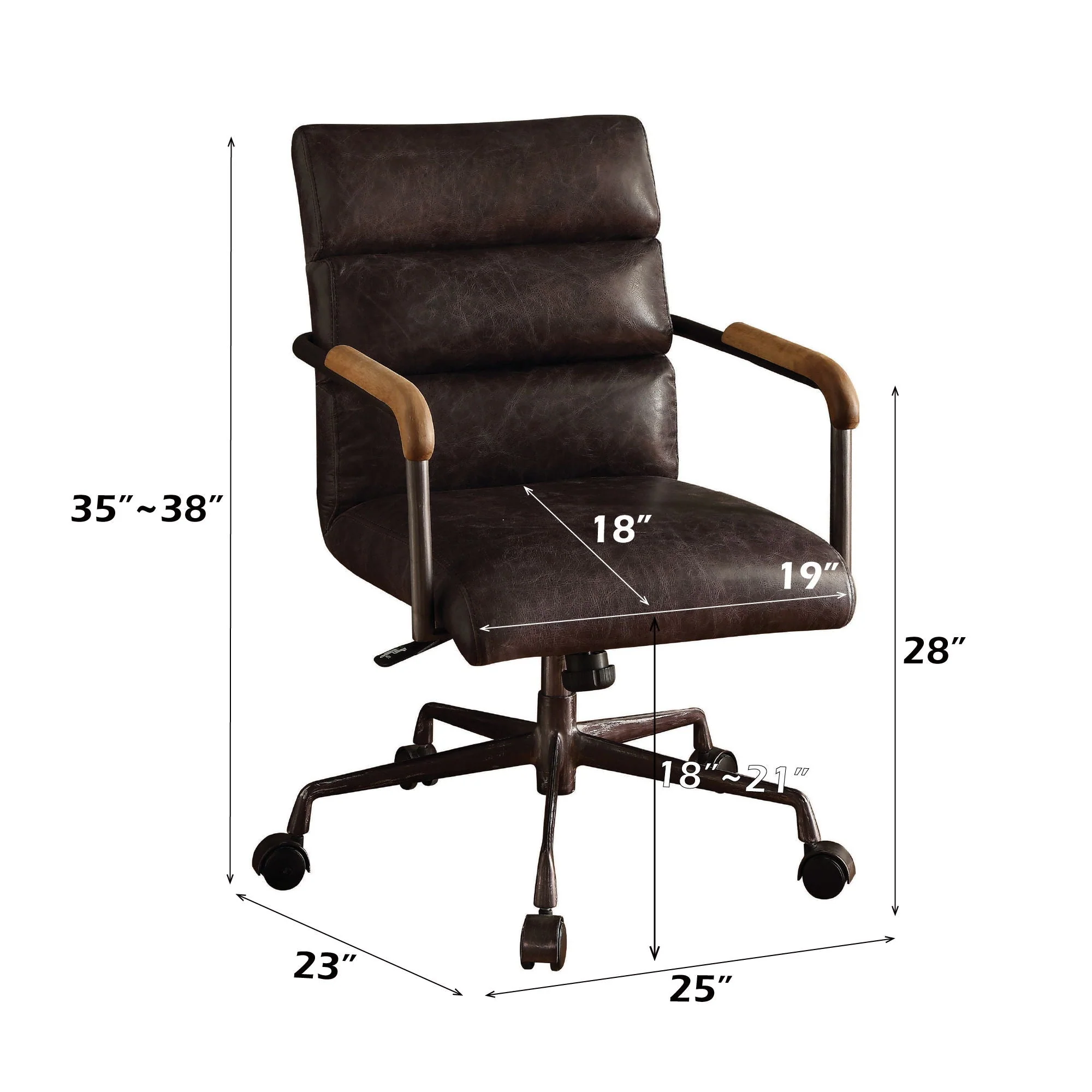 Harith - Retro Top Grain Office Chair - Image 10