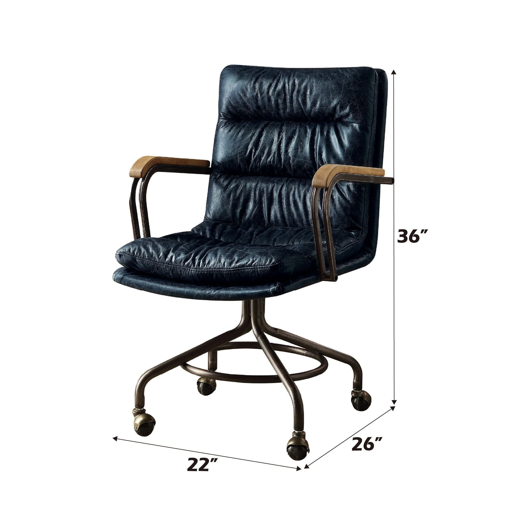 Harith - Retro Top Grain Office Chair - Image 12