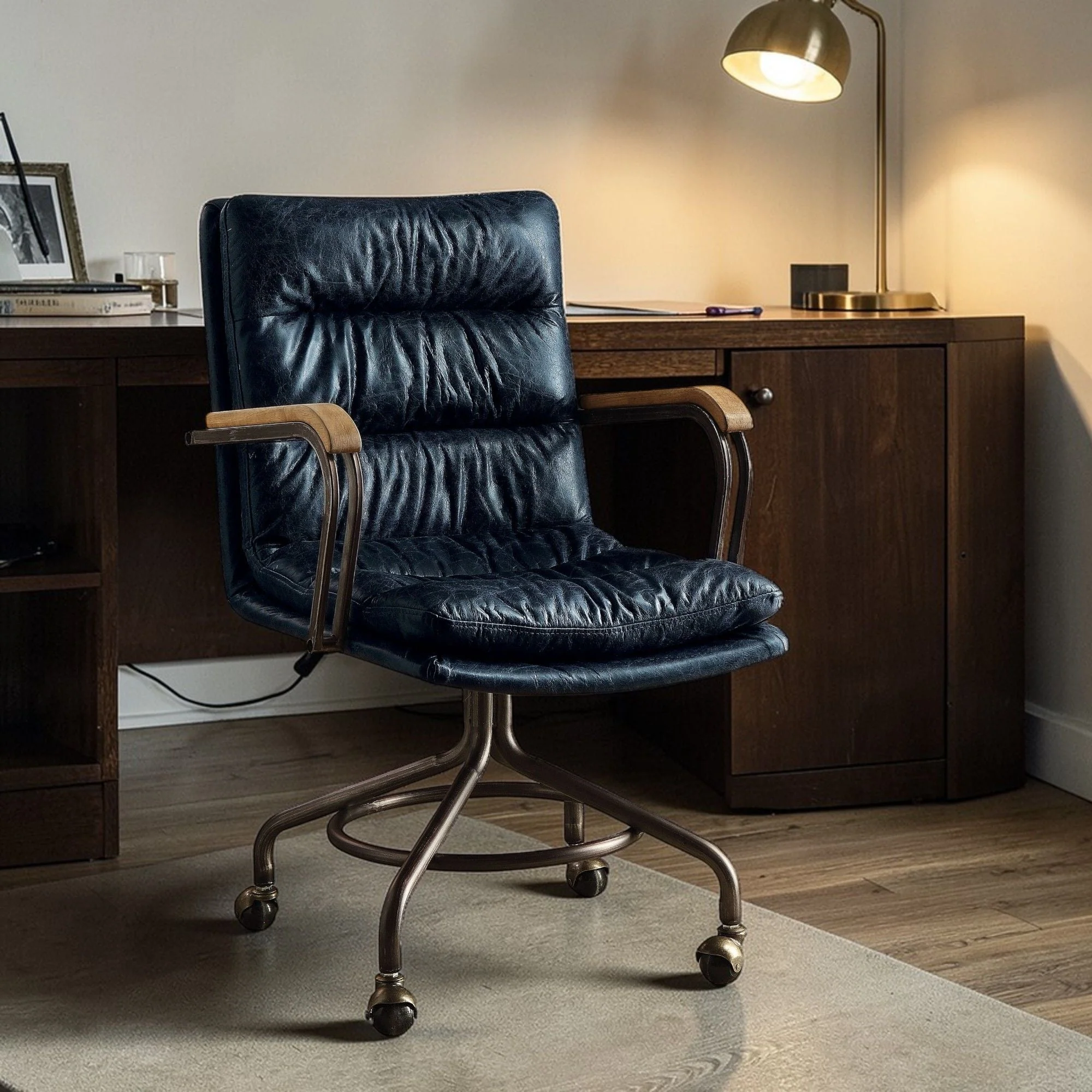 Harith - Retro Top Grain Office Chair - Image 8