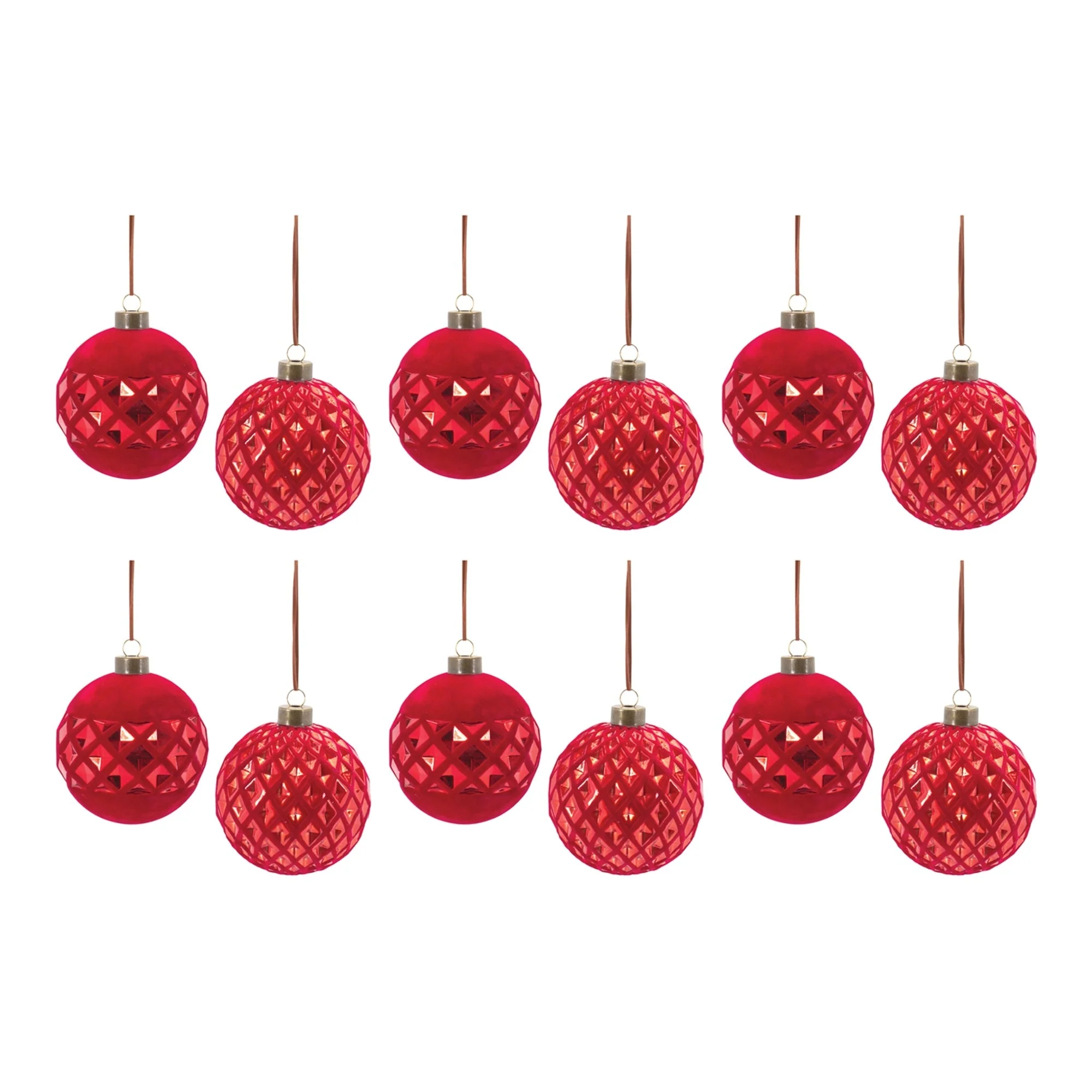 Harlequin Glass Ball Ornament (Set of 12) - Image 5
