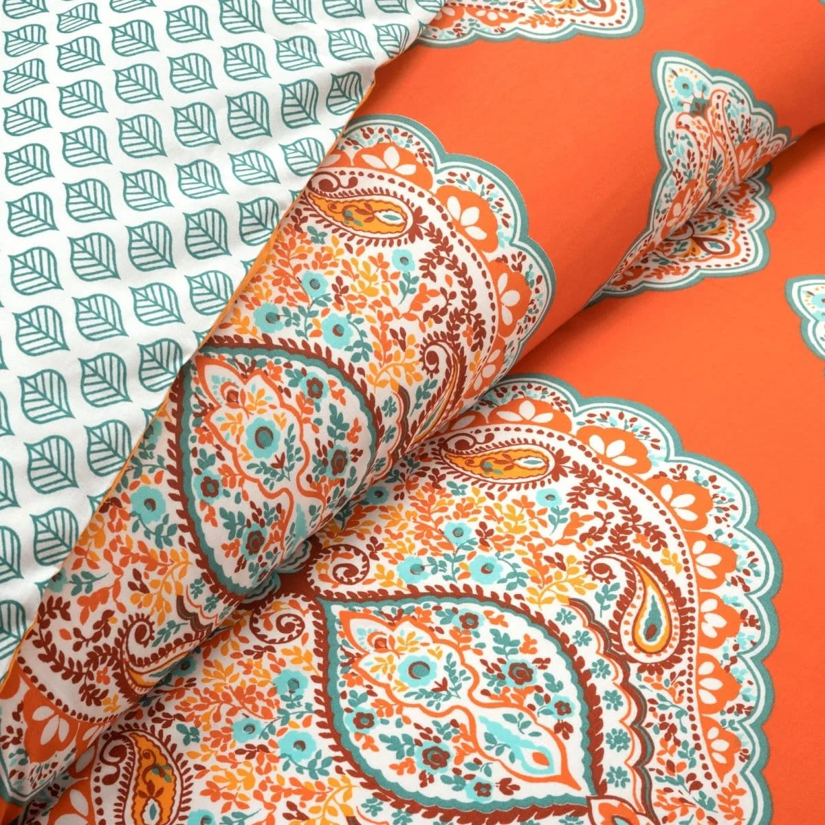 Harley Reversible Cotton Duvet Cover 3 Piece Set - Image 3