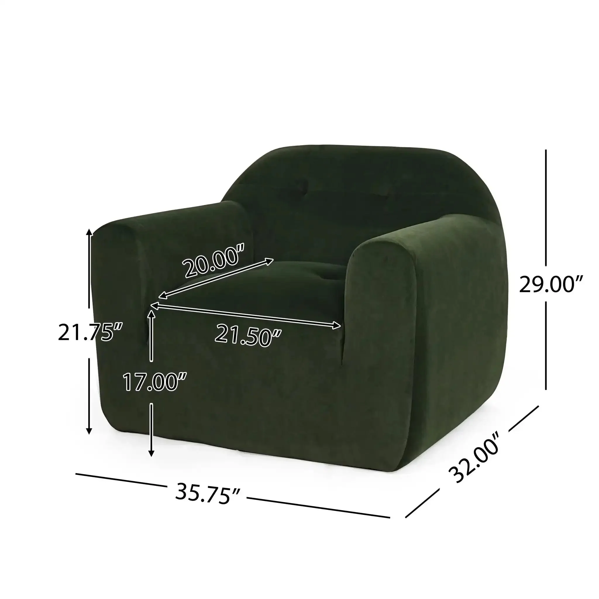 Harmonara - Boucle Upholstered Club Chair With Blind Tufting - Image 5