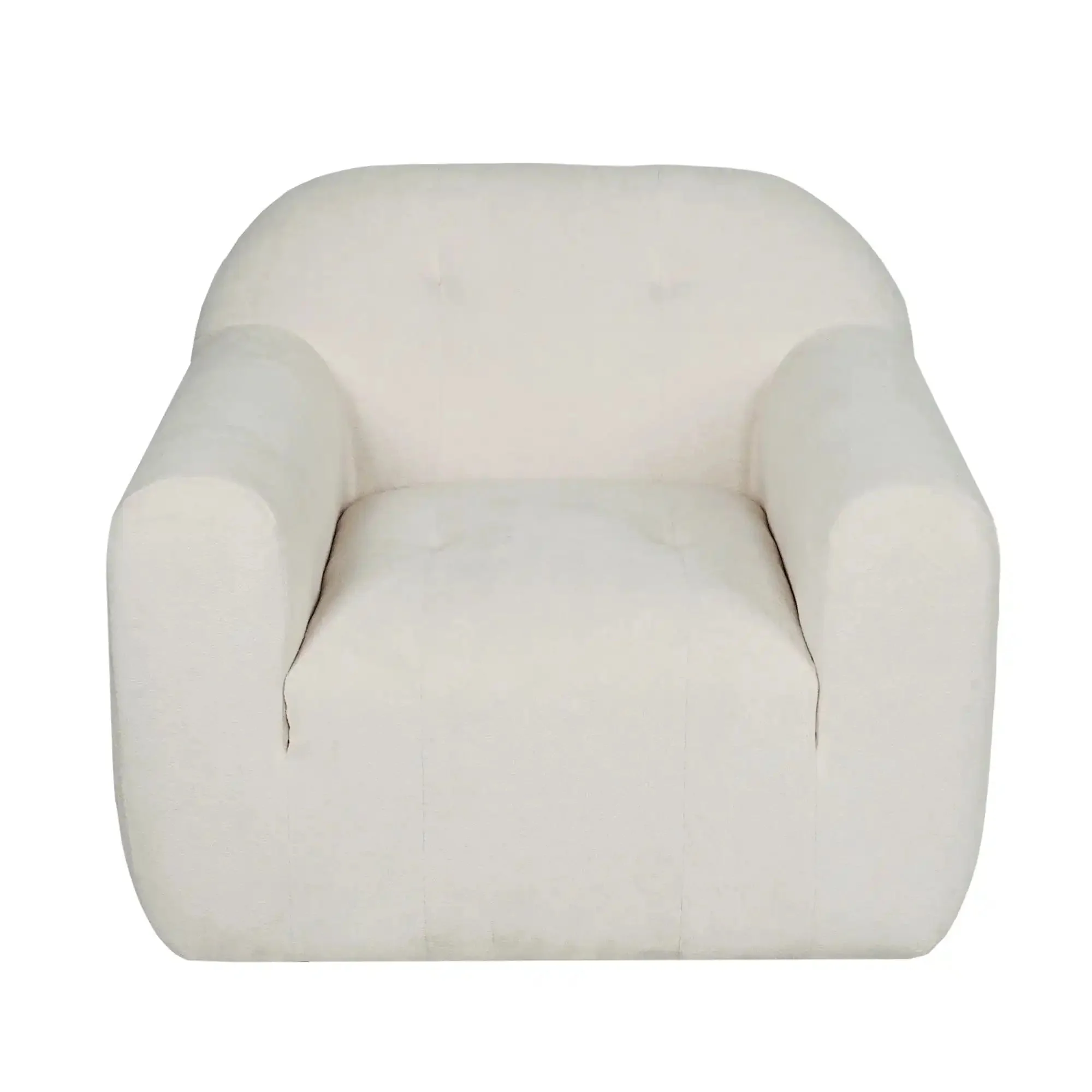 Harmonara - Boucle Upholstered Club Chair With Blind Tufting - Image 8