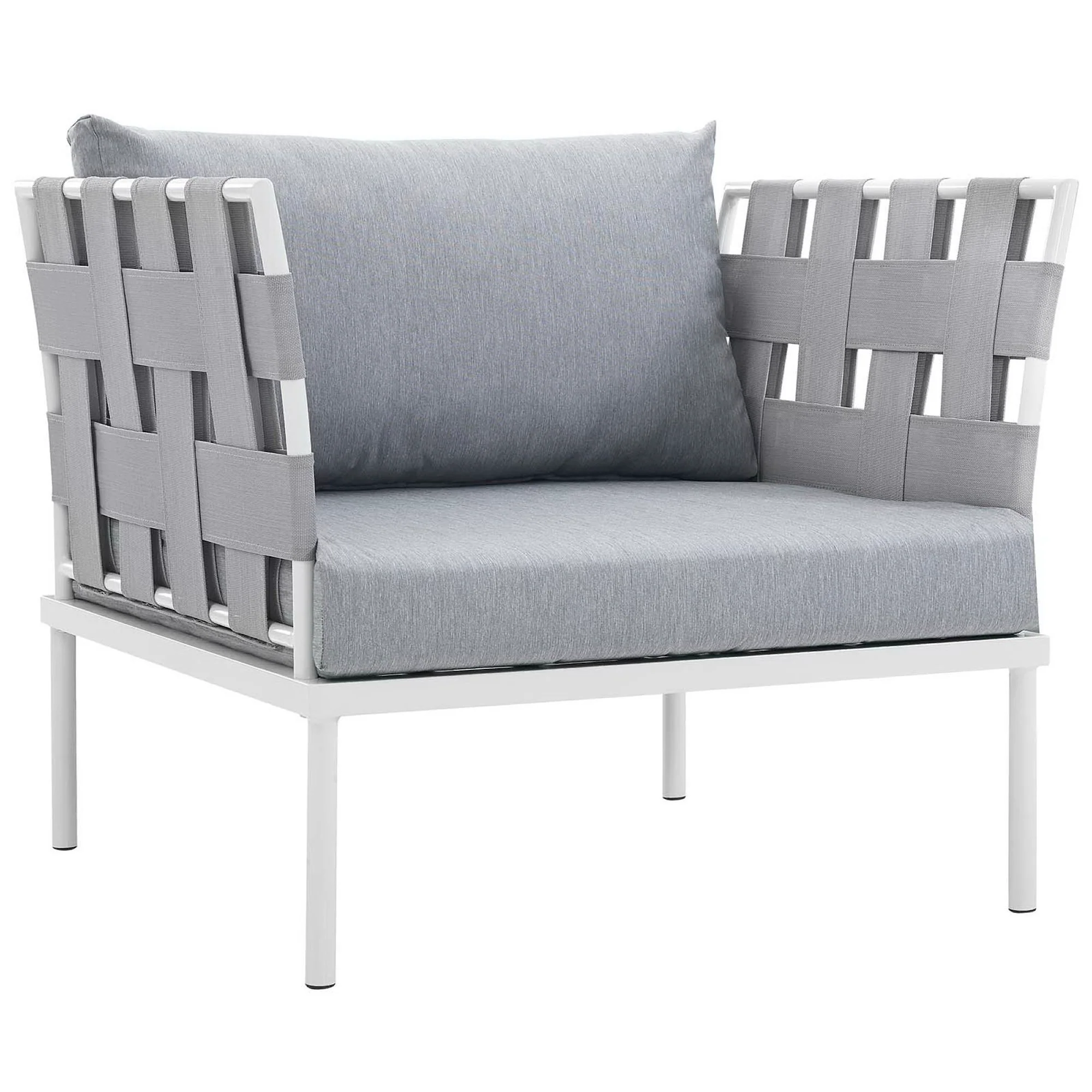 Harmony 3-Piece Outdoor Patio Aluminum Sectional Sofa Set by Modway - Image 2