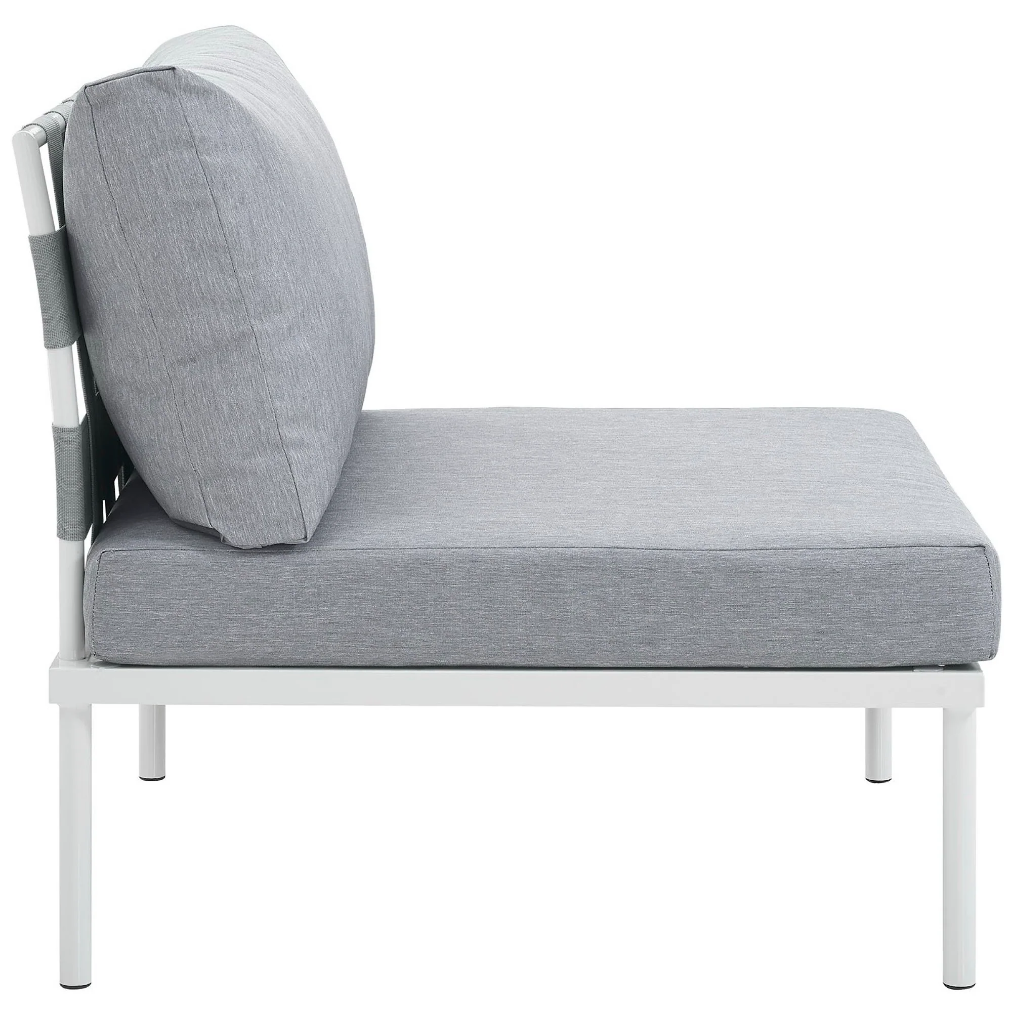Harmony Armless Outdoor Patio Aluminum Chair by Modway - Image 2