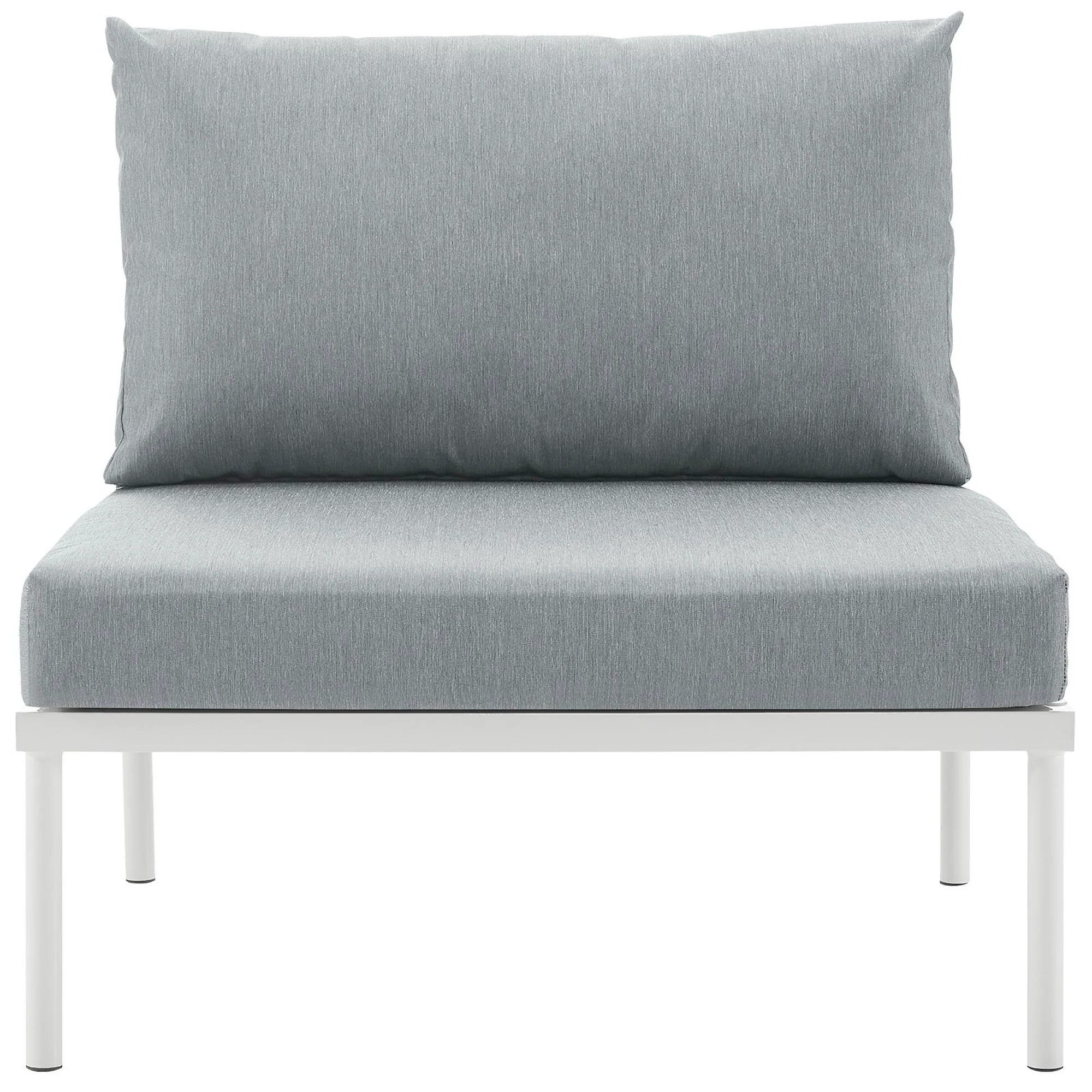 Harmony Armless Outdoor Patio Aluminum Chair by Modway - Image 4