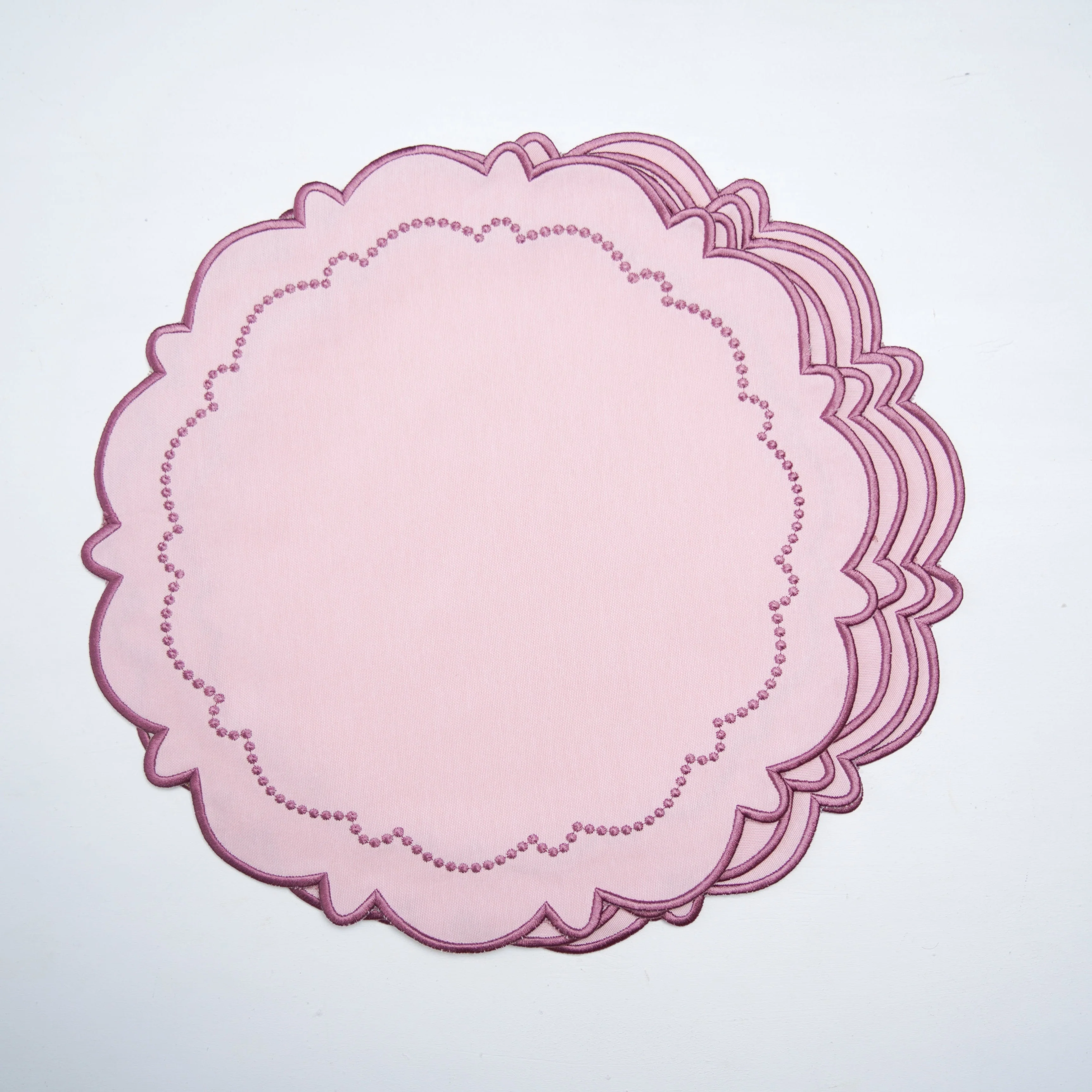 HARMONY PINK ROUND FABRIC PLACEMAT - Image 6