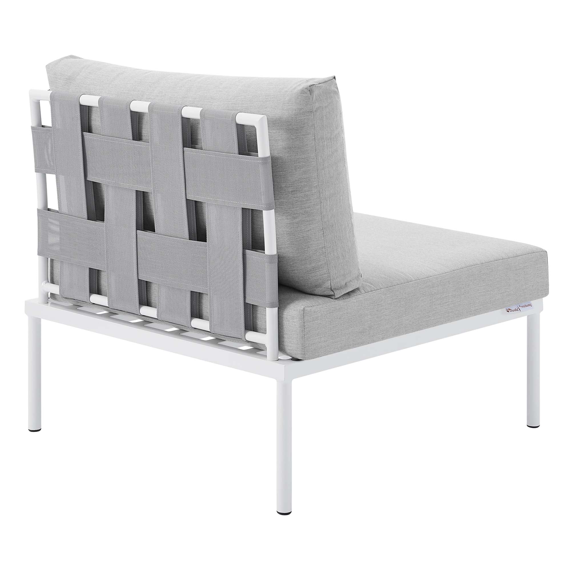 Harmony Sunbrella Outdoor Patio Aluminum Armless Chair by Modway - Image 3