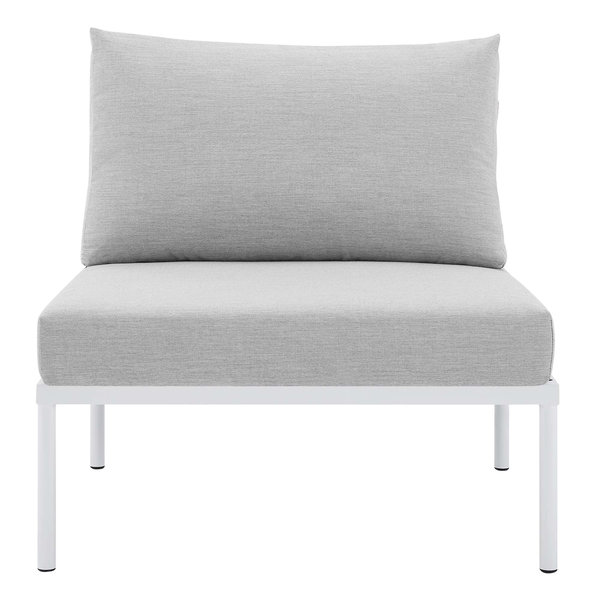 Harmony Sunbrella Outdoor Patio Aluminum Armless Chair by Modway - Image 4