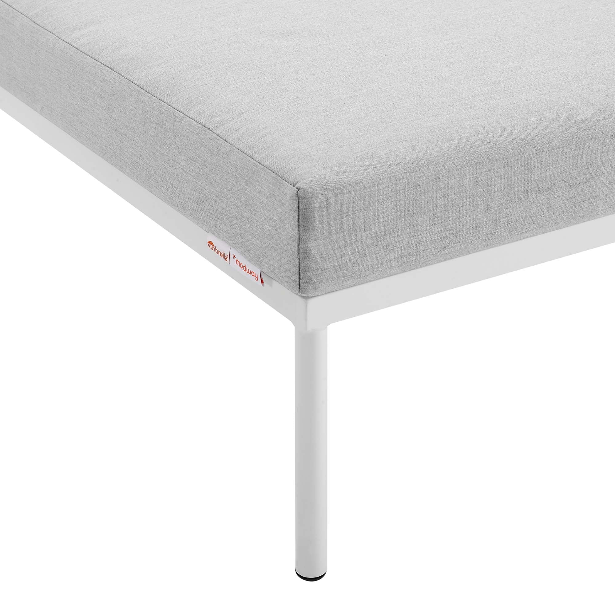 Harmony Sunbrella� Outdoor Patio Aluminum Ottoman by Modway - Image 4