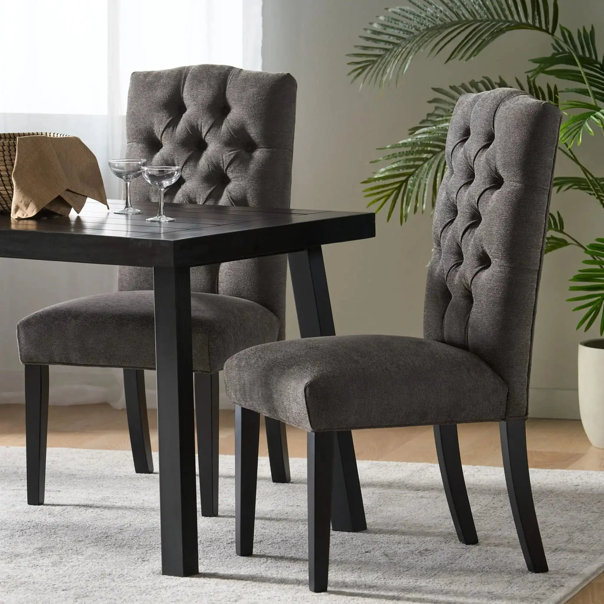 Harriet - Tufted Dining Chair With Button Tufting And Diamond Stitching - Image 8