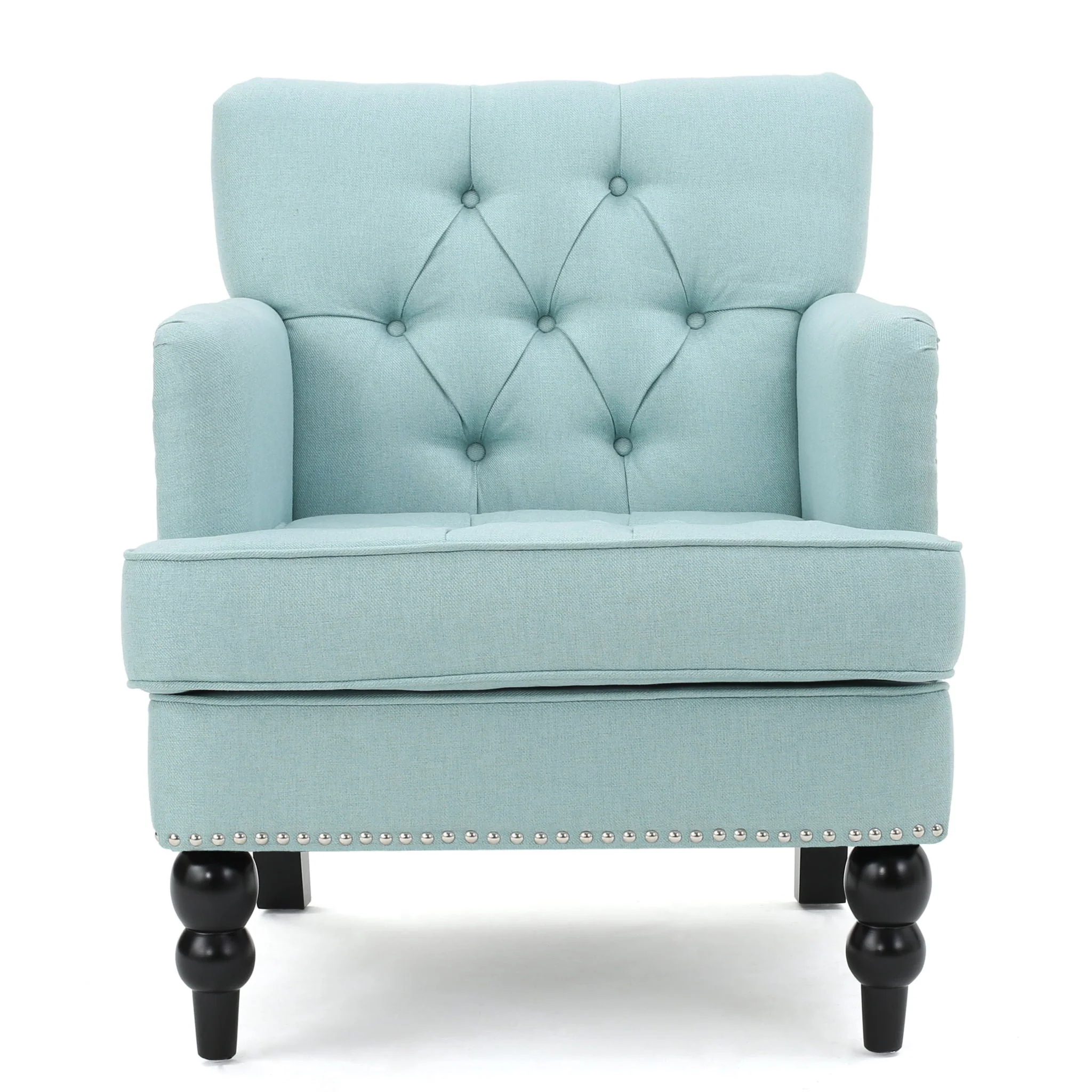 Harrison - Tufted Club Chair With Button Tufted Back And Birch Wood Legs - Image 2