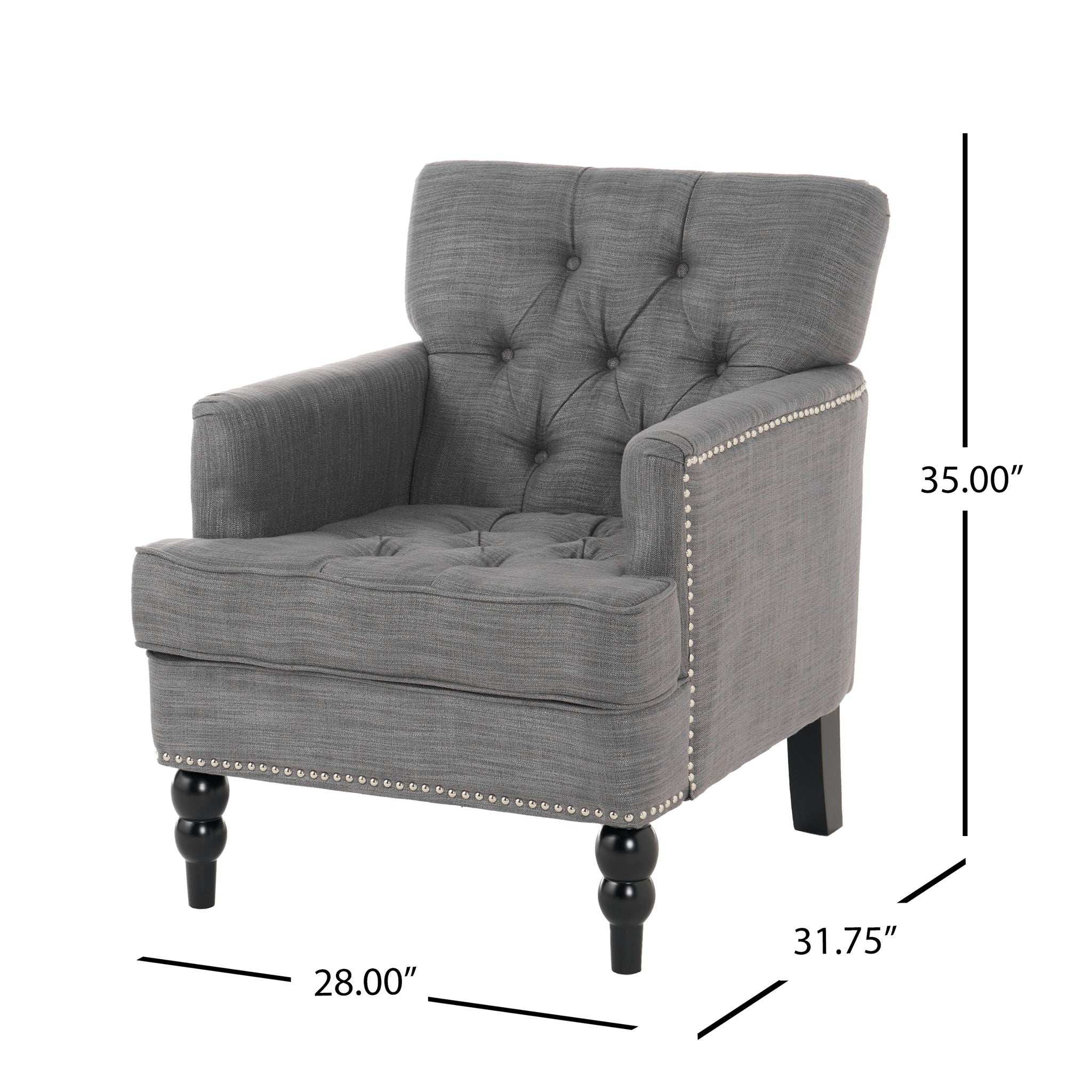 Harrison - Tufted Club Chair With Button Tufted Back And Birch Wood Legs - Image 8