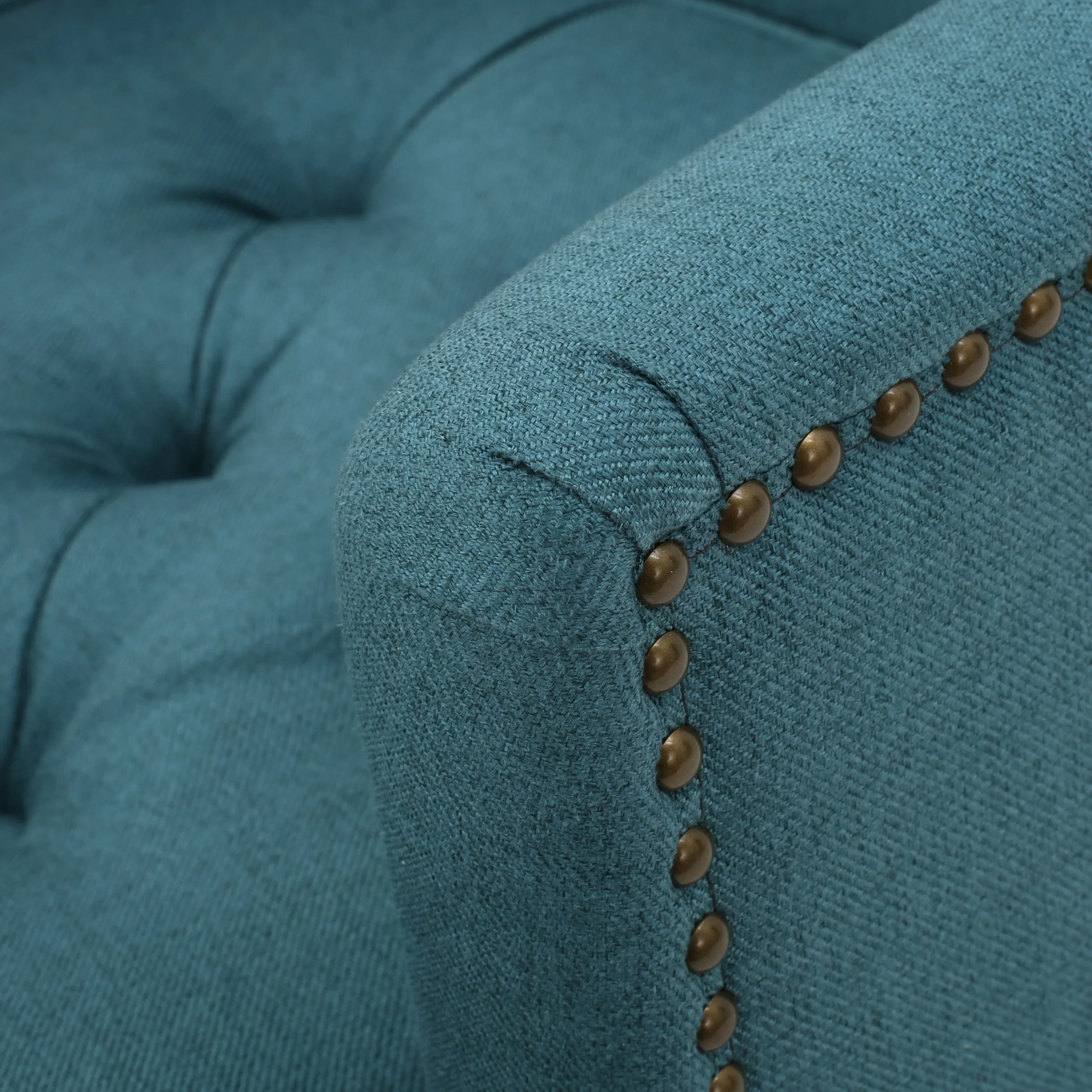 Harrison Tufted Club Chair with Plush Cushion and Studded Trim - Image 10