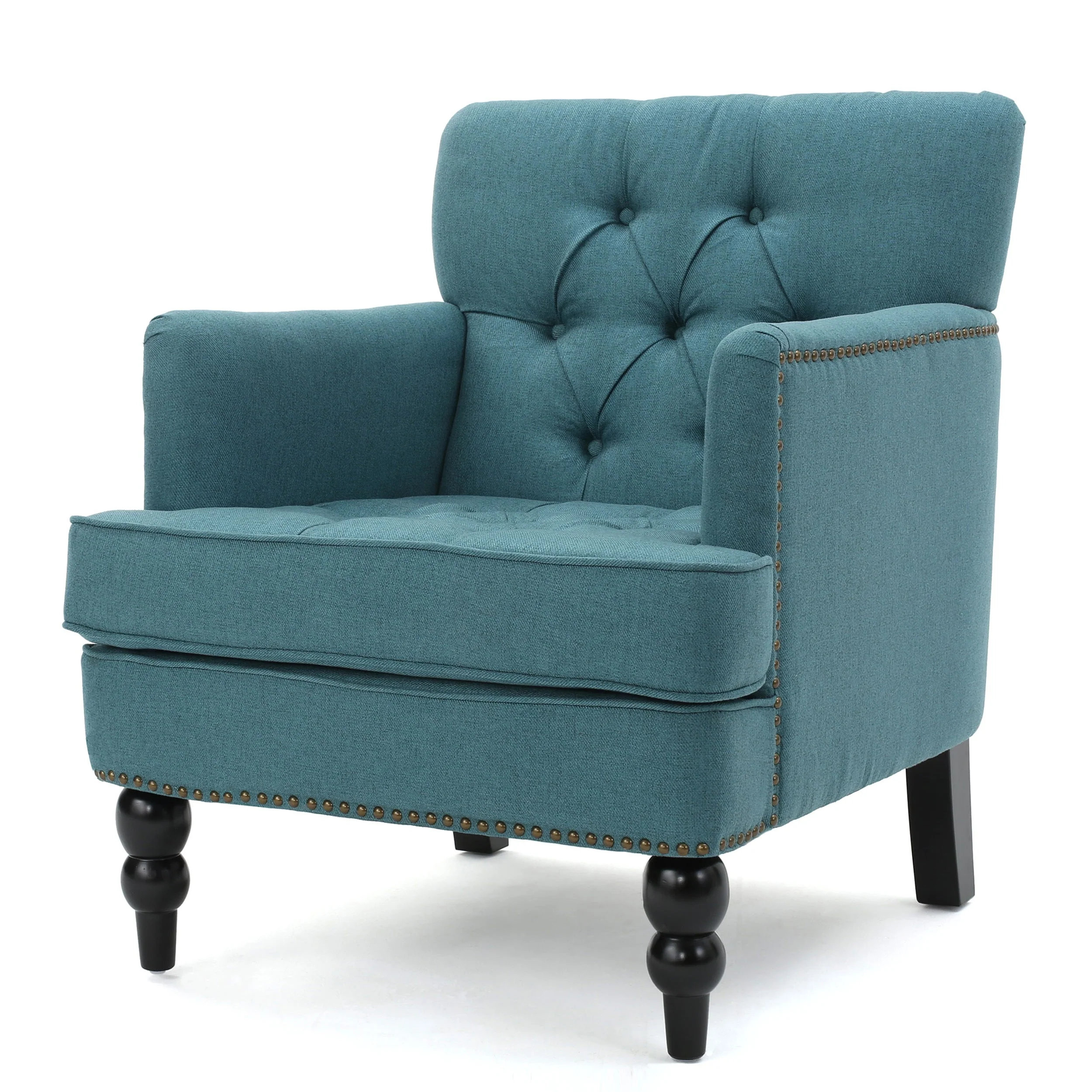 Harrison Tufted Club Chair with Plush Cushion and Studded Trim - Image 6